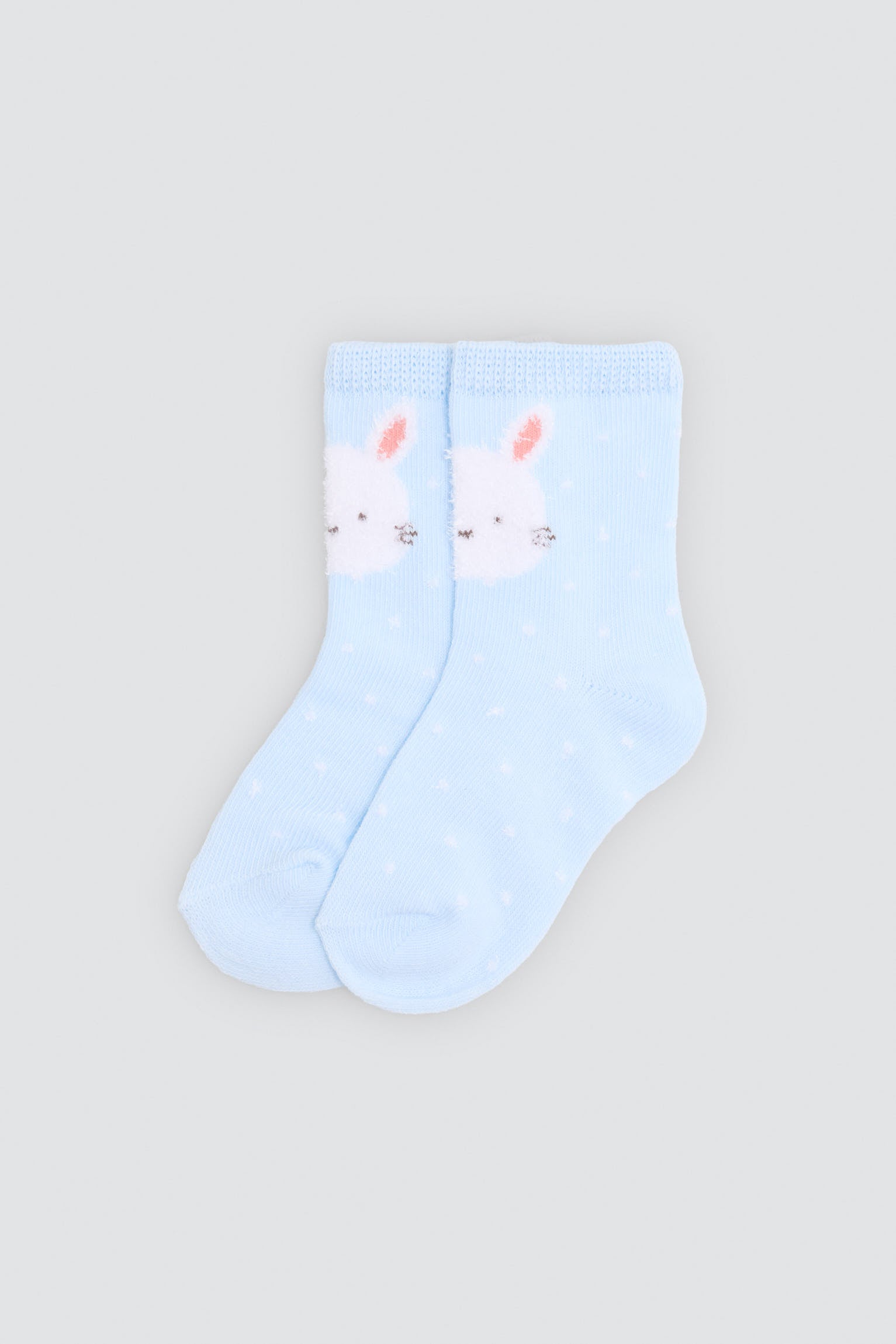 Pack de 4 meias de bebé com estampados divertidos de coelhos