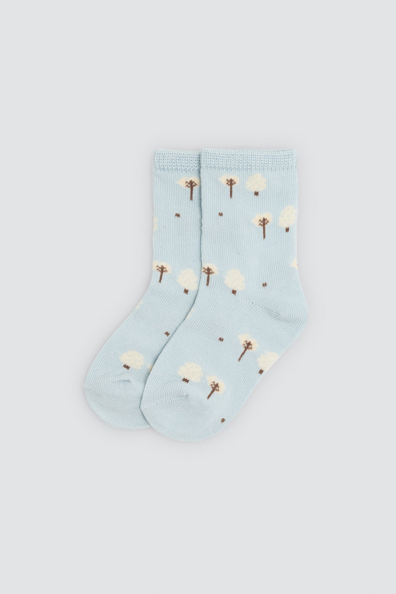 Pack de 4 meias de bebé com estampado de corujas e árvores
