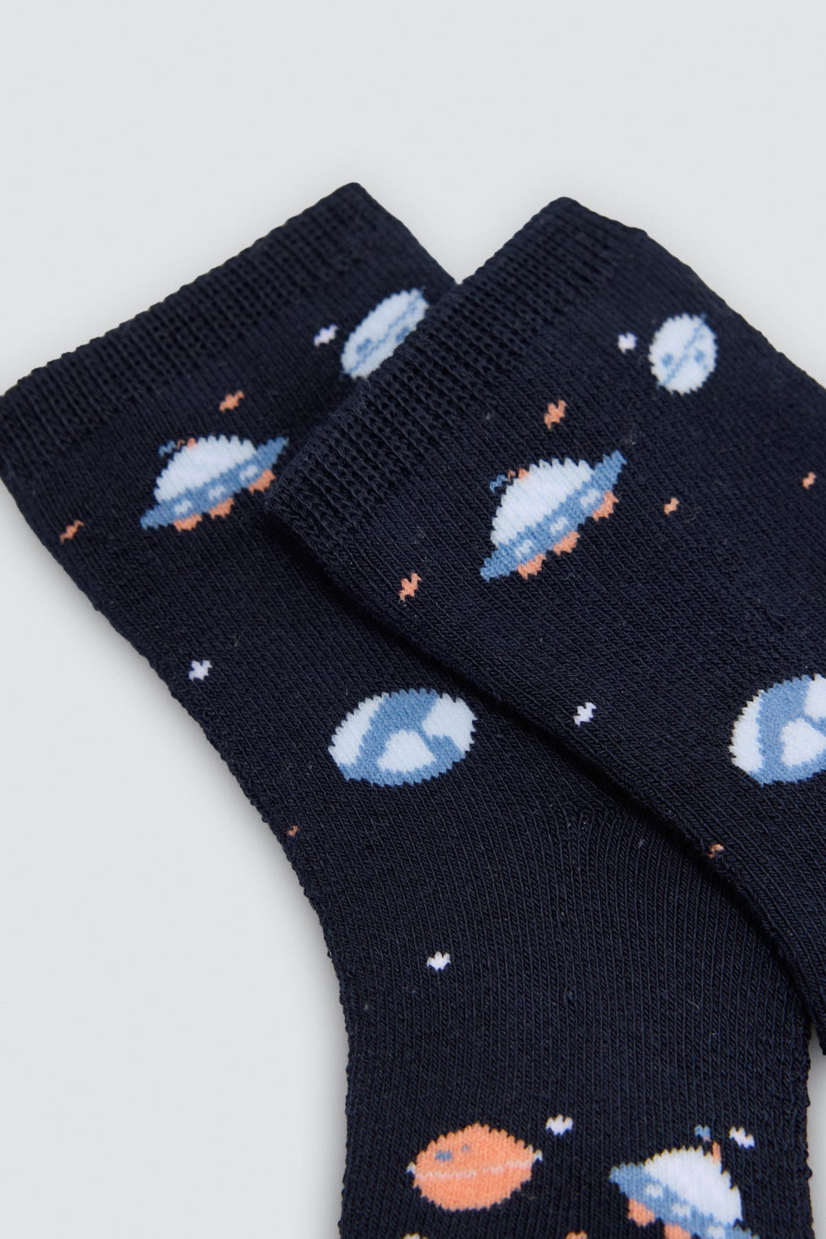 Pack de 4 meias térmicas de bebé com estampado de espaço e foguetões