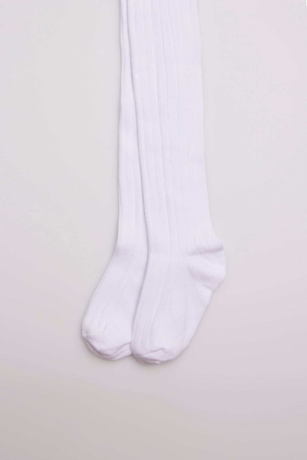 Collant canelado branco