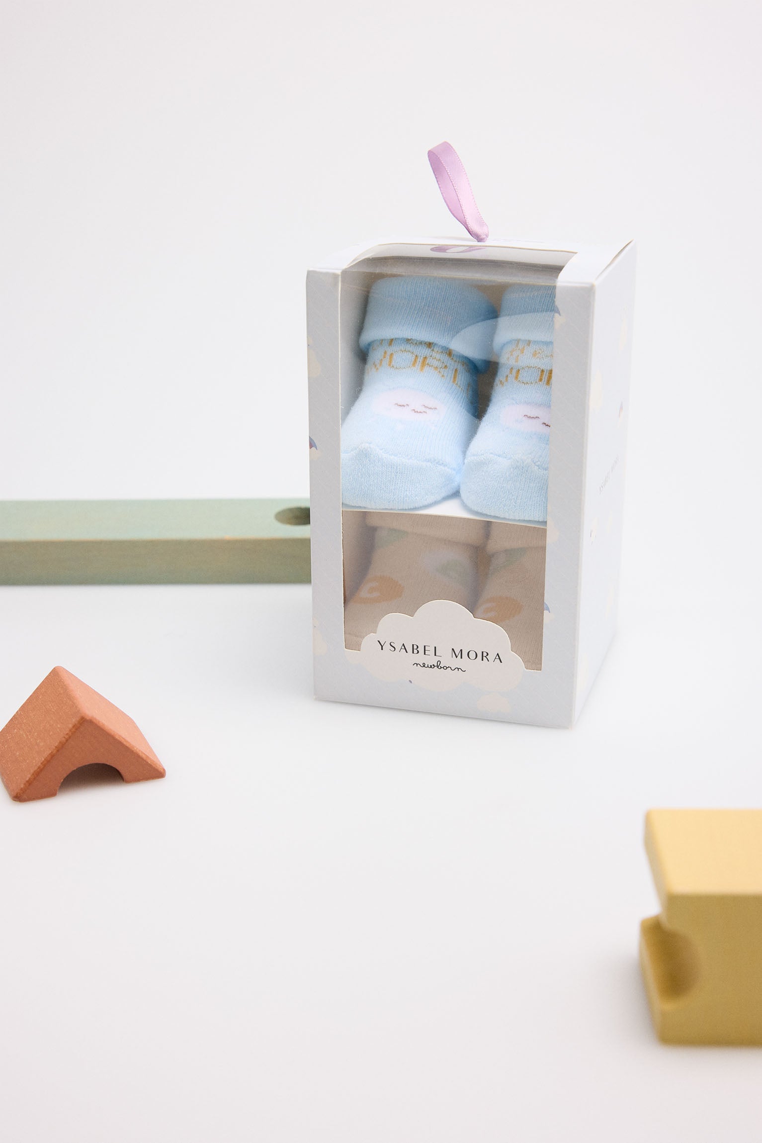 Pacote com 4 meias térmicas Hello World para recém-nascidos