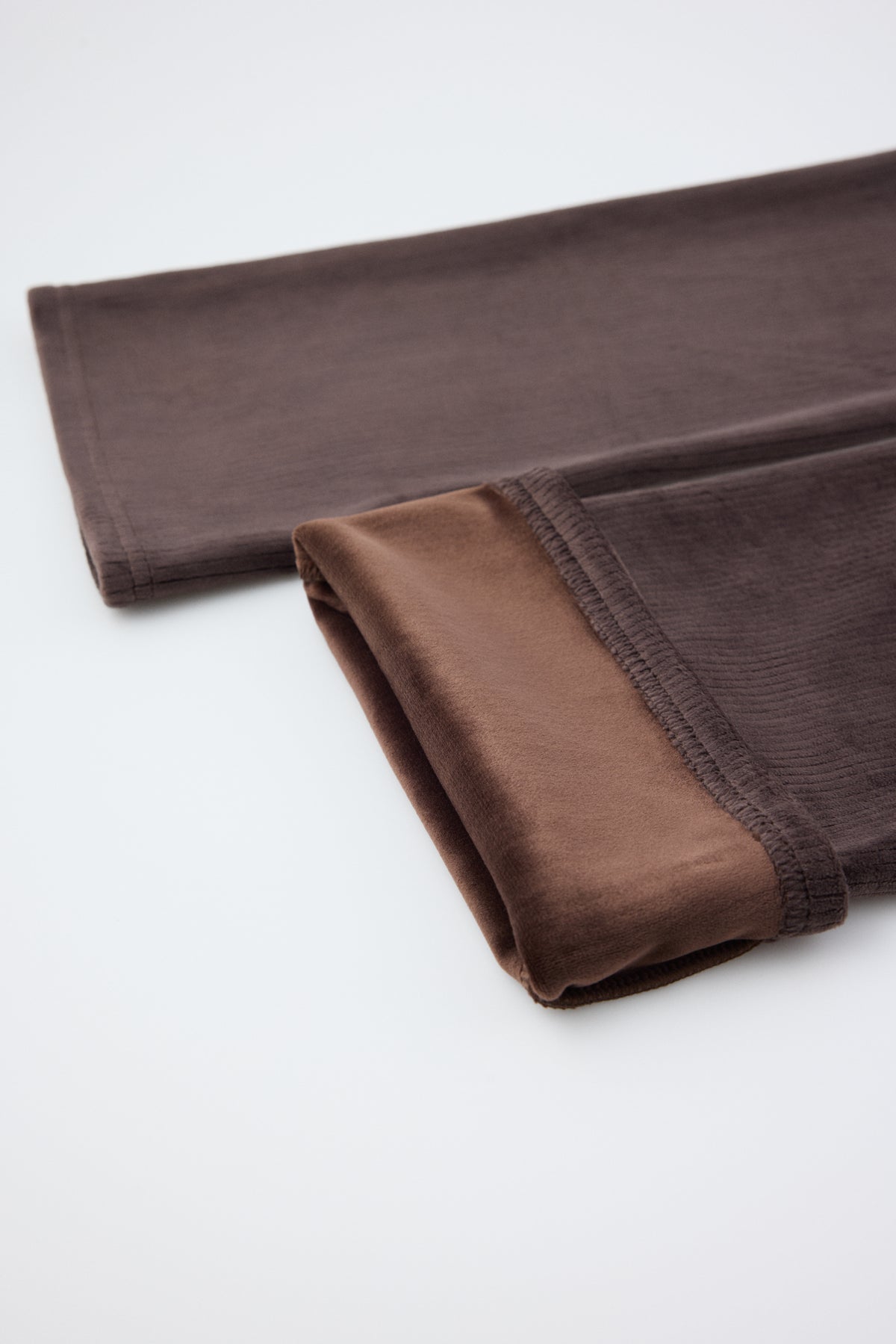 ULTRA TÉRMICO leggings à boca de sino efeito bombazina castanho chocolate