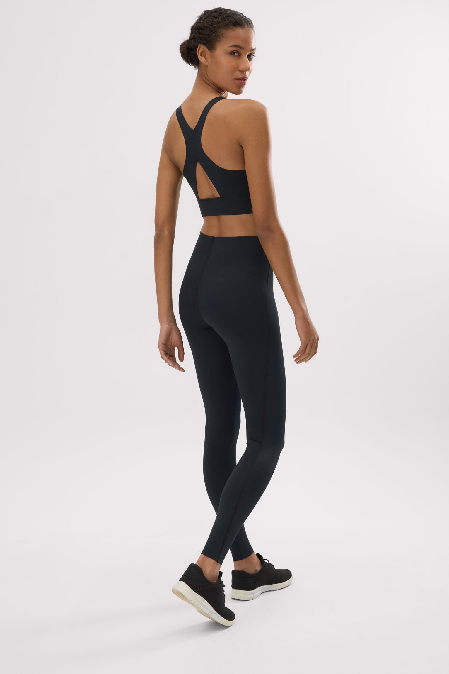 Leggings deportivos compressive largos vientre plano negro - Ysabel Mora