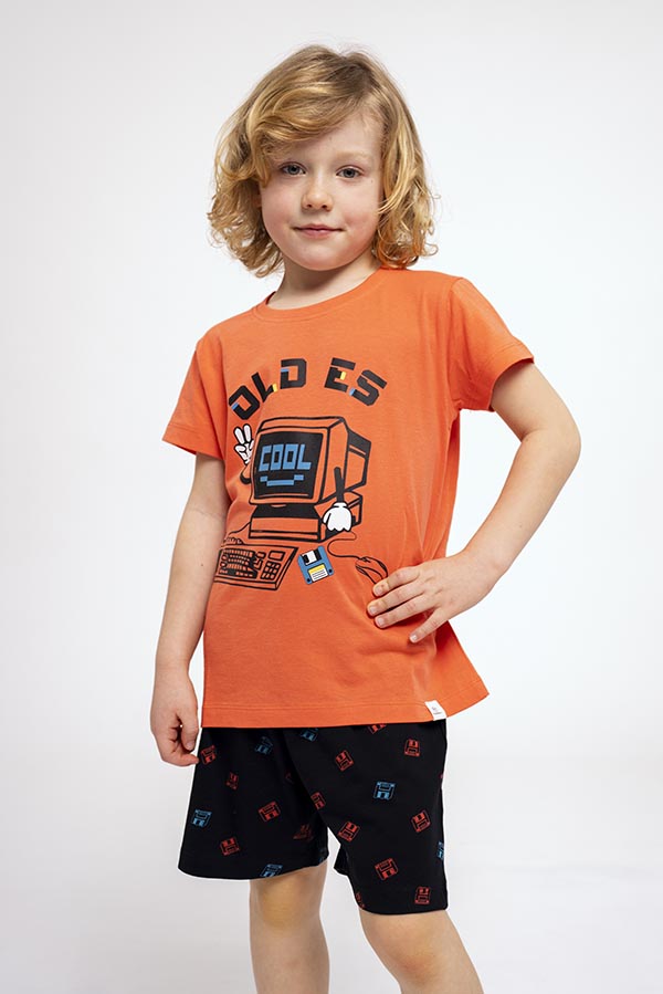 Pijama curto infantil de algodão Old is Cool | MUYDEMI