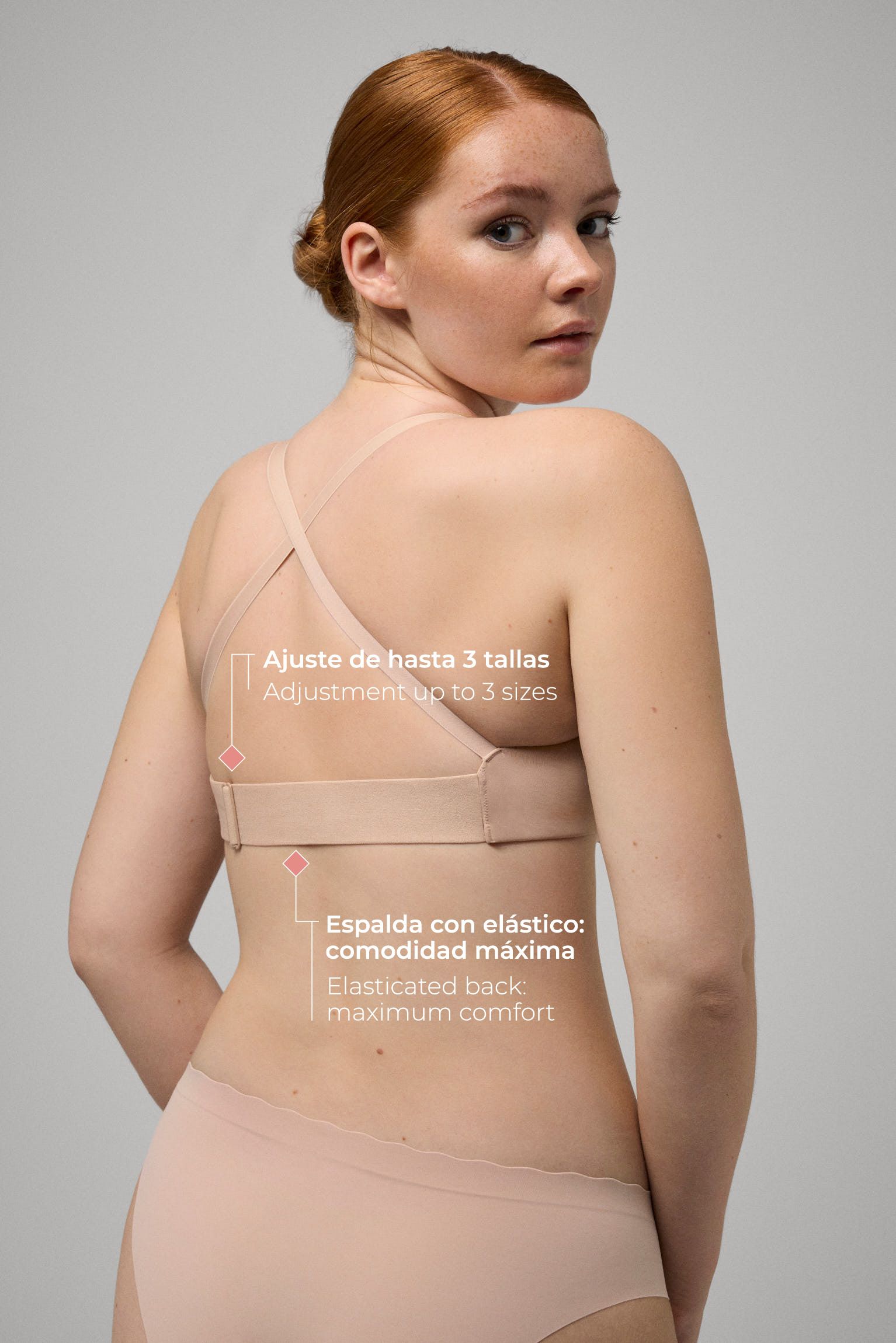 Sutiã nude tamanho ajustável