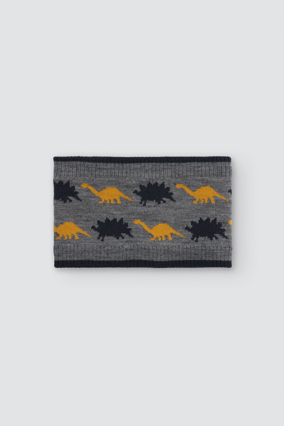 Cuello de punto para niño con forro polar estampado dinosaurios