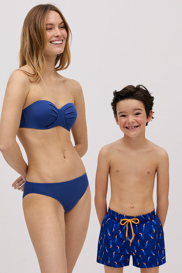 Conjunto de banheiro mãe e filho azul Coleção Mini me