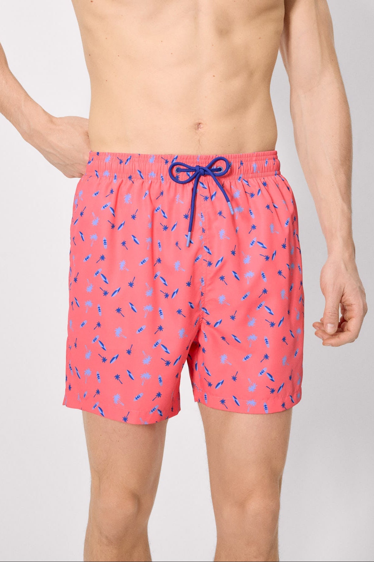 Bañador medio estampado palmeras y tablas de surf - Ysabel Mora