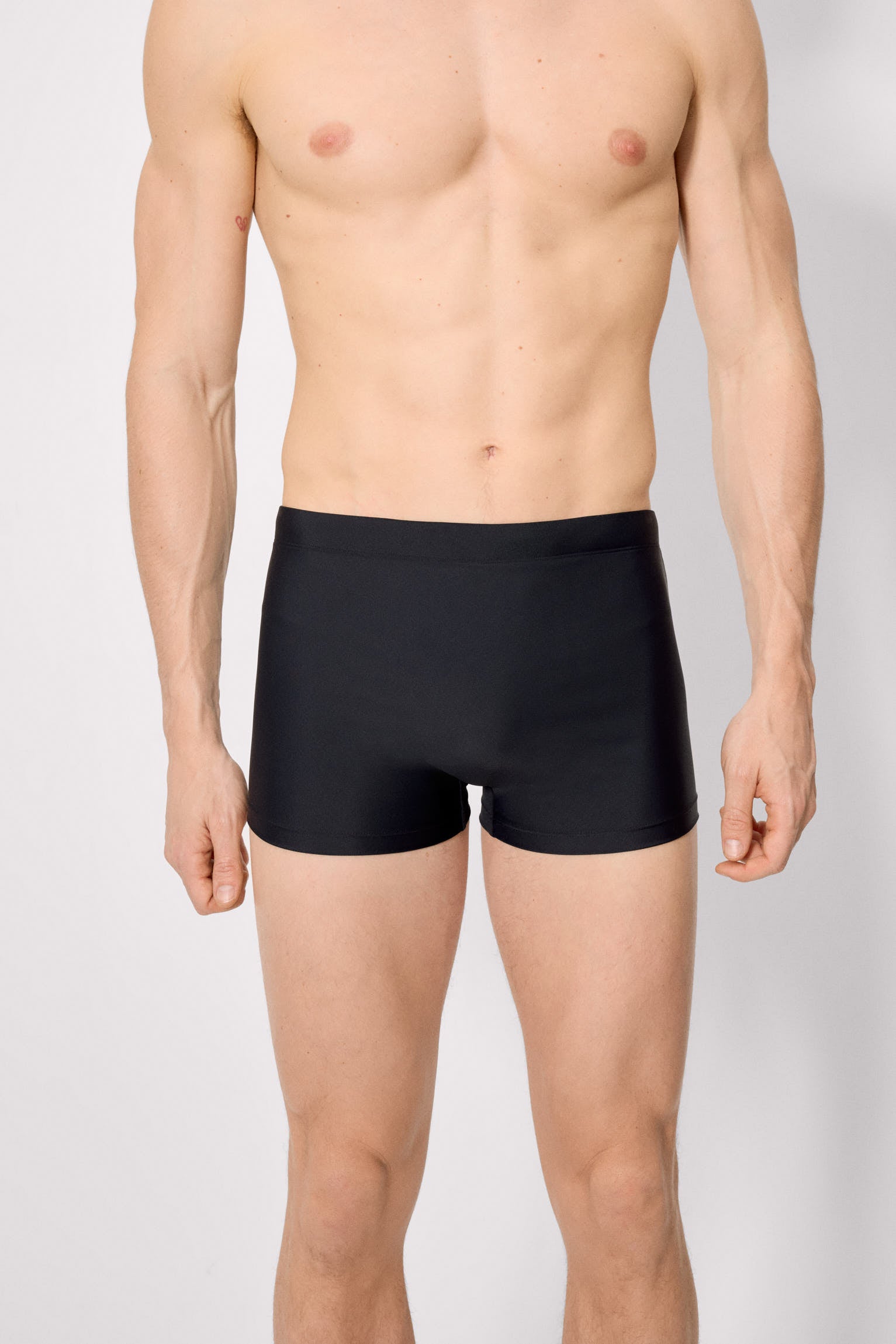 Calção de banho boxer preto básico
