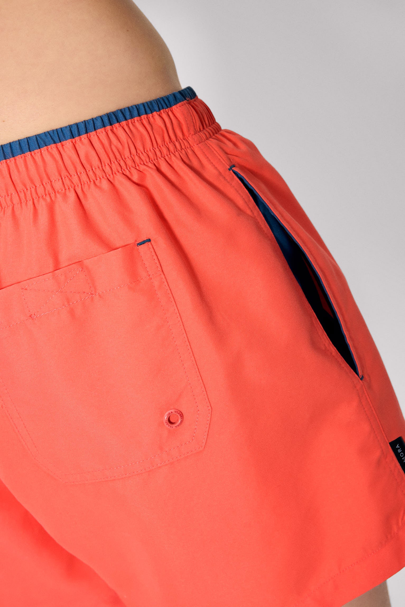 calções de banho básicos corais