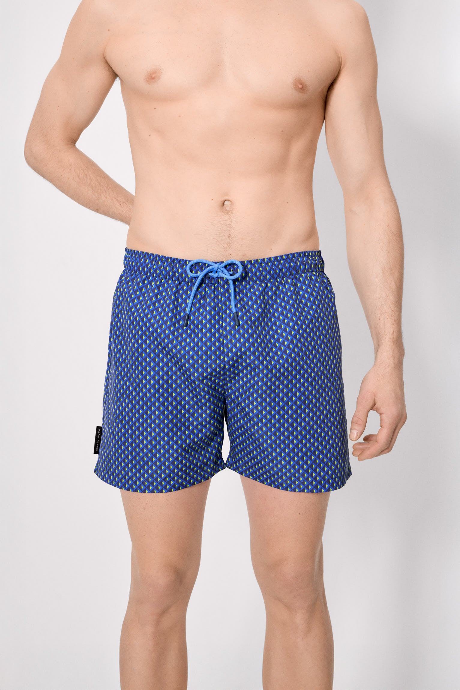 Bañador medio estampado étnico marino - Ysabel Mora