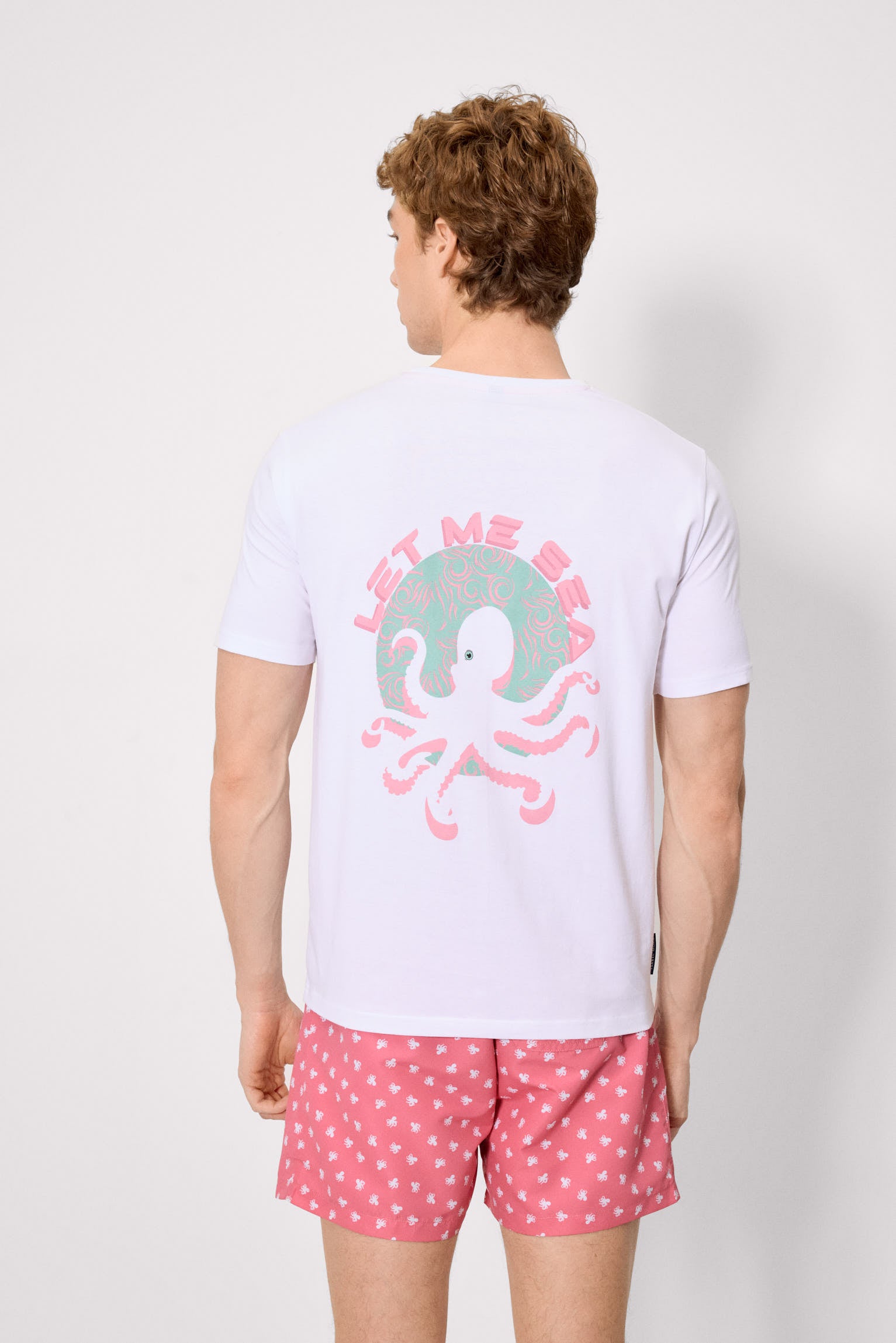 Camiseta manga corta básica Let me sea blanco - Ysabel Mora