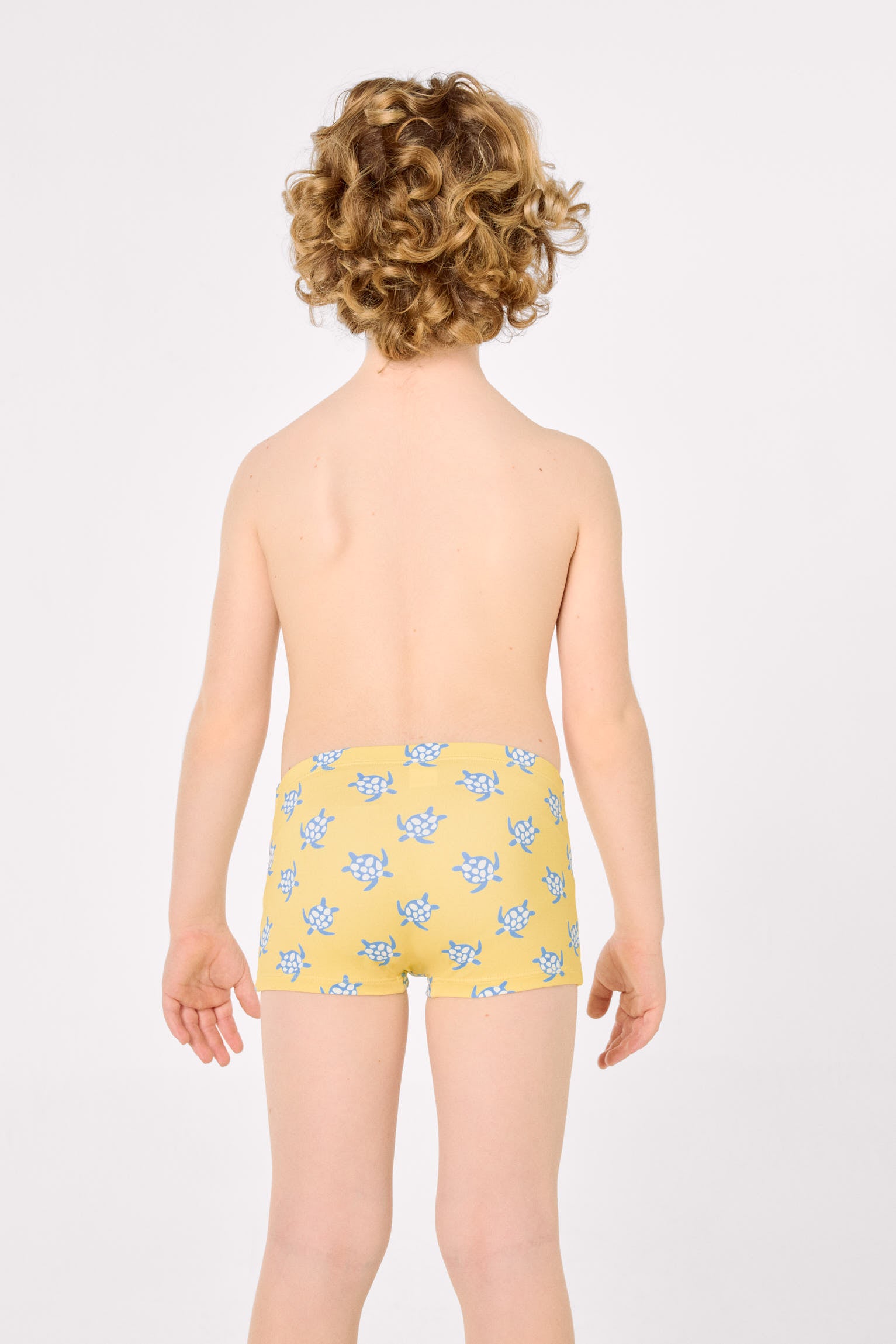 Calção de banho boxer infantil com estampa de tartaruga