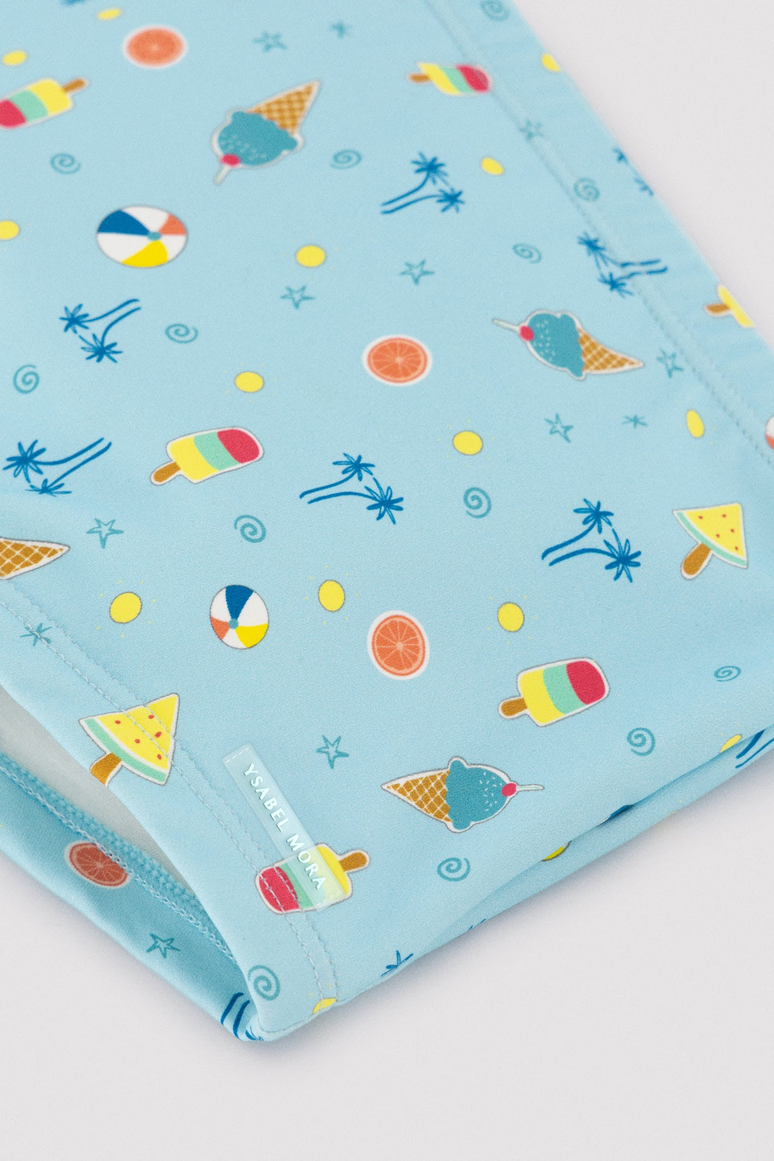 Calção de banho boxer infantil com estampa de sorvete