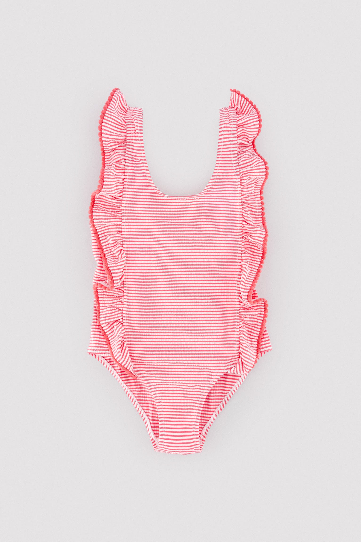 Bañador niña volates estampado rayas - Ysabel Mora