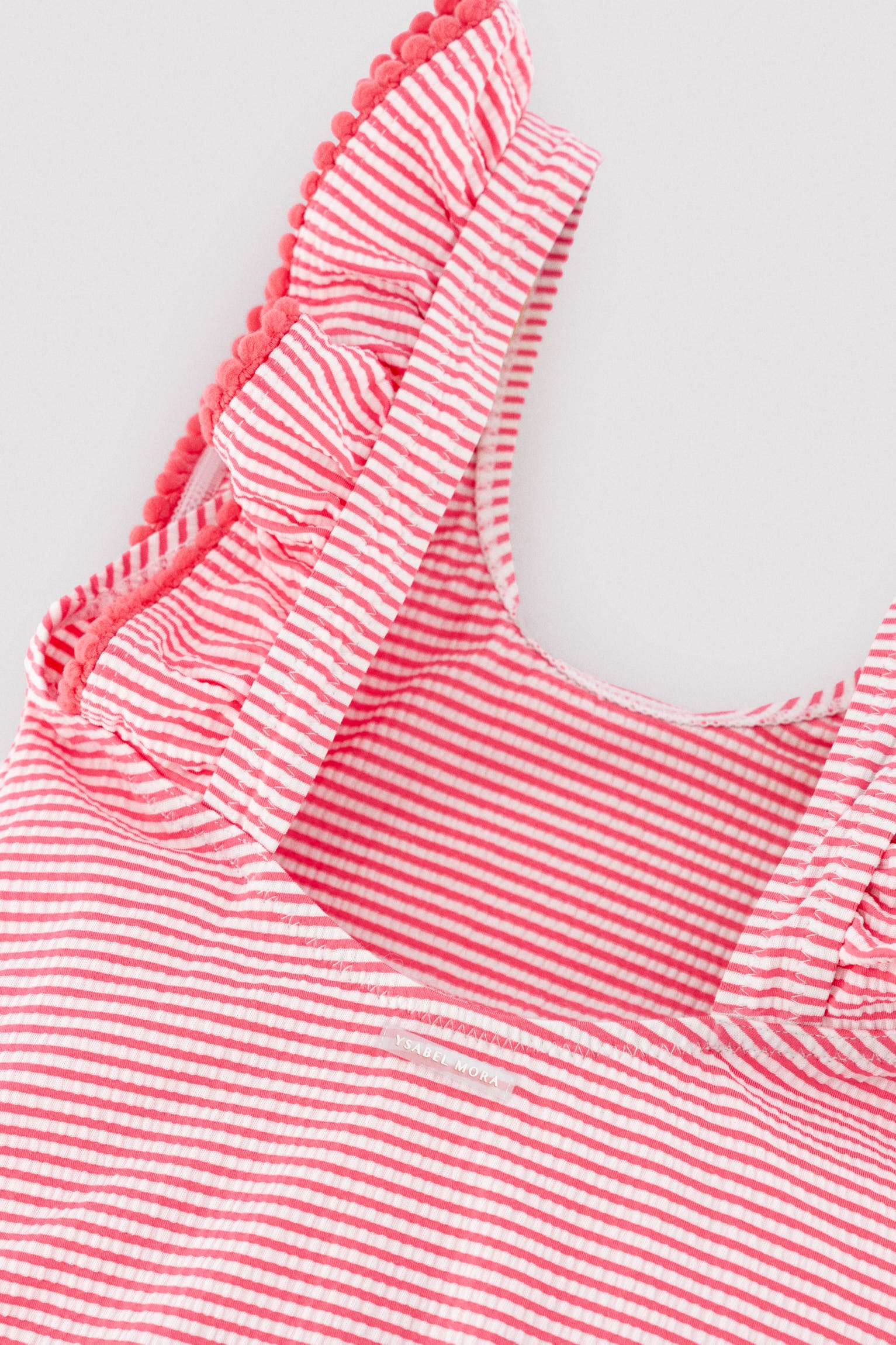 Bañador niña volates estampado rayas - Ysabel Mora