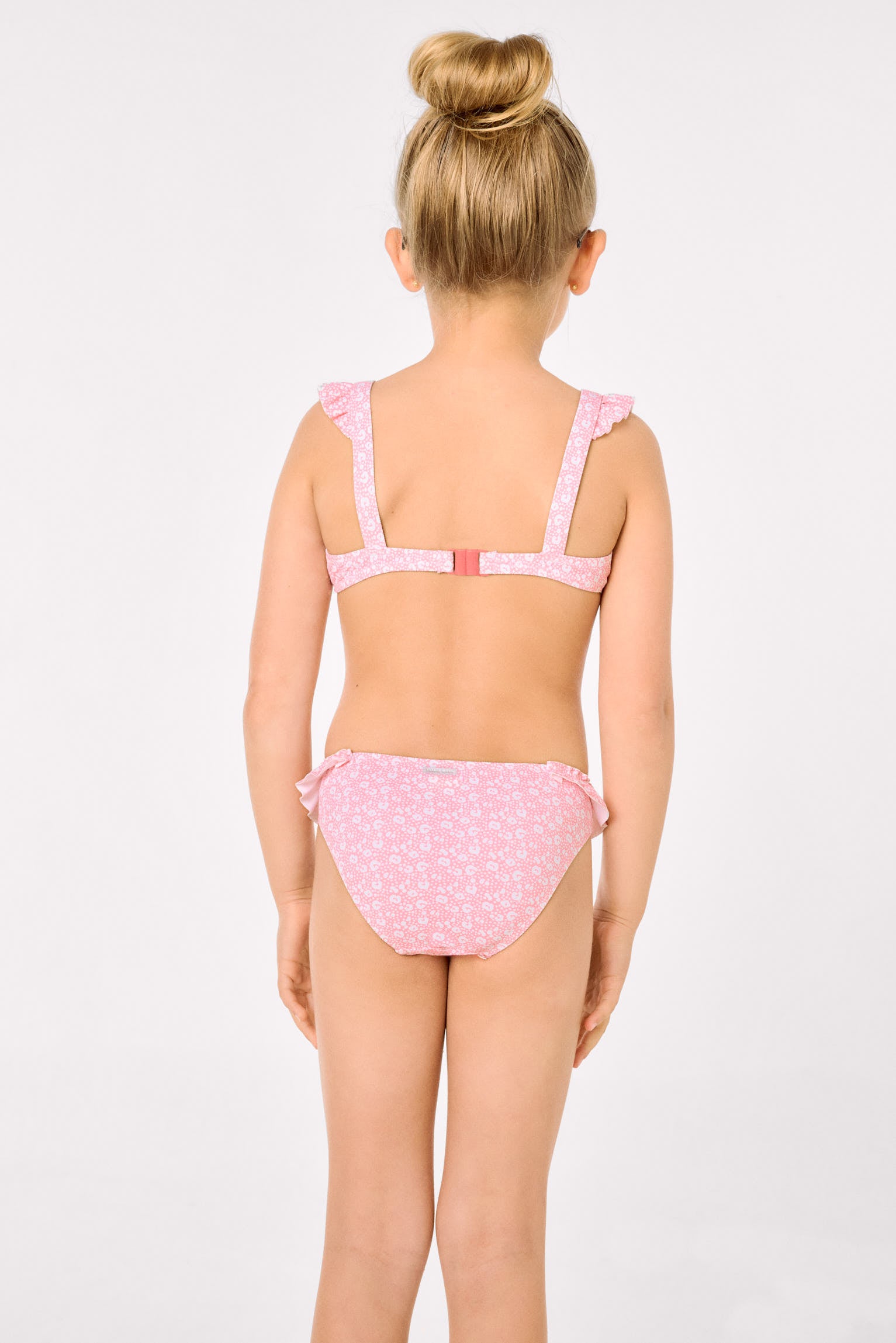 Culetín niña detalle volantes estampado leopardo rosa - Ysabel Mora