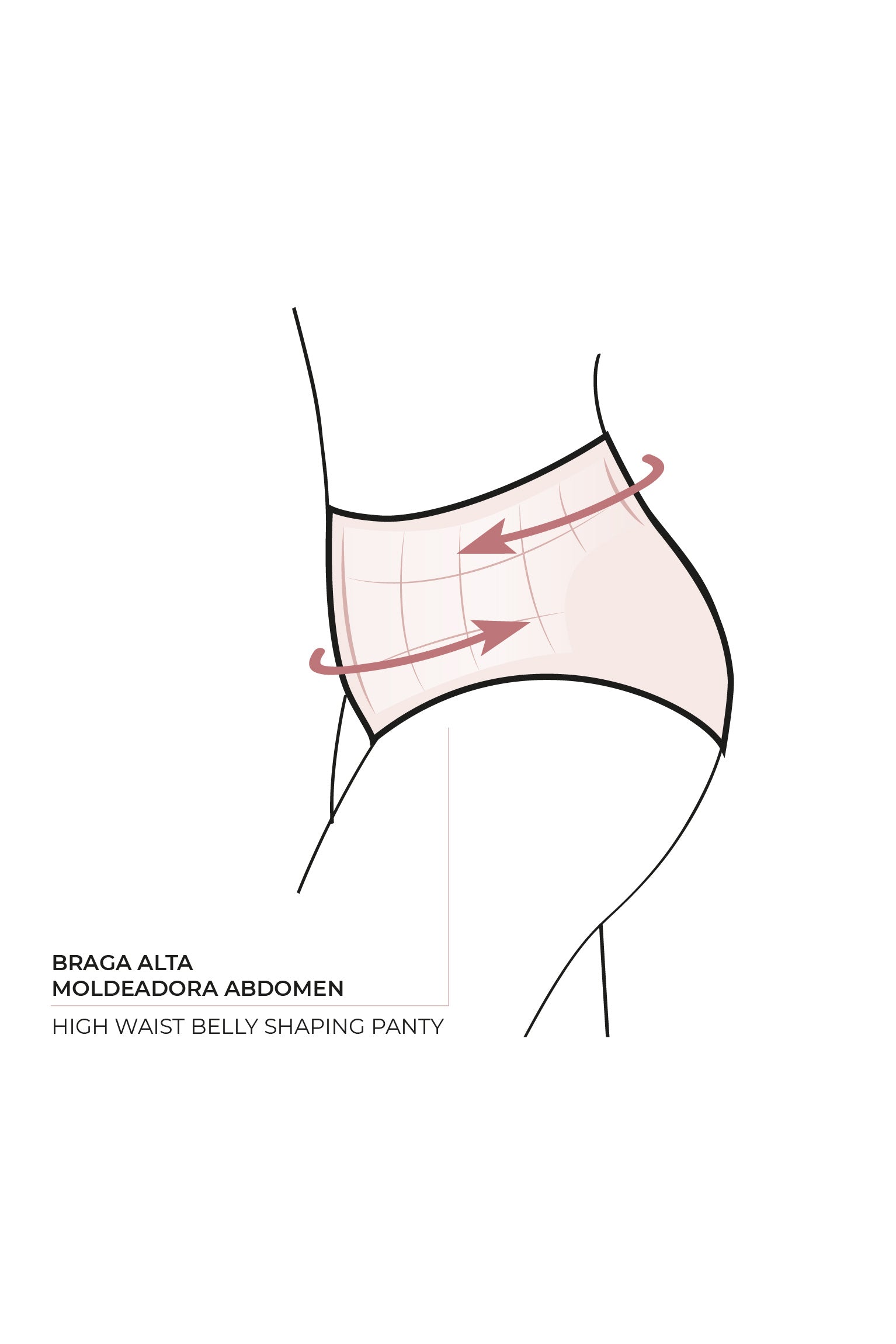 Braga bikini reductora alta estampado ondas marino - Ysabel Mora