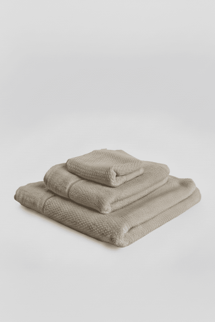 Conjunto de 3 toalhas bege | MUYDEMI