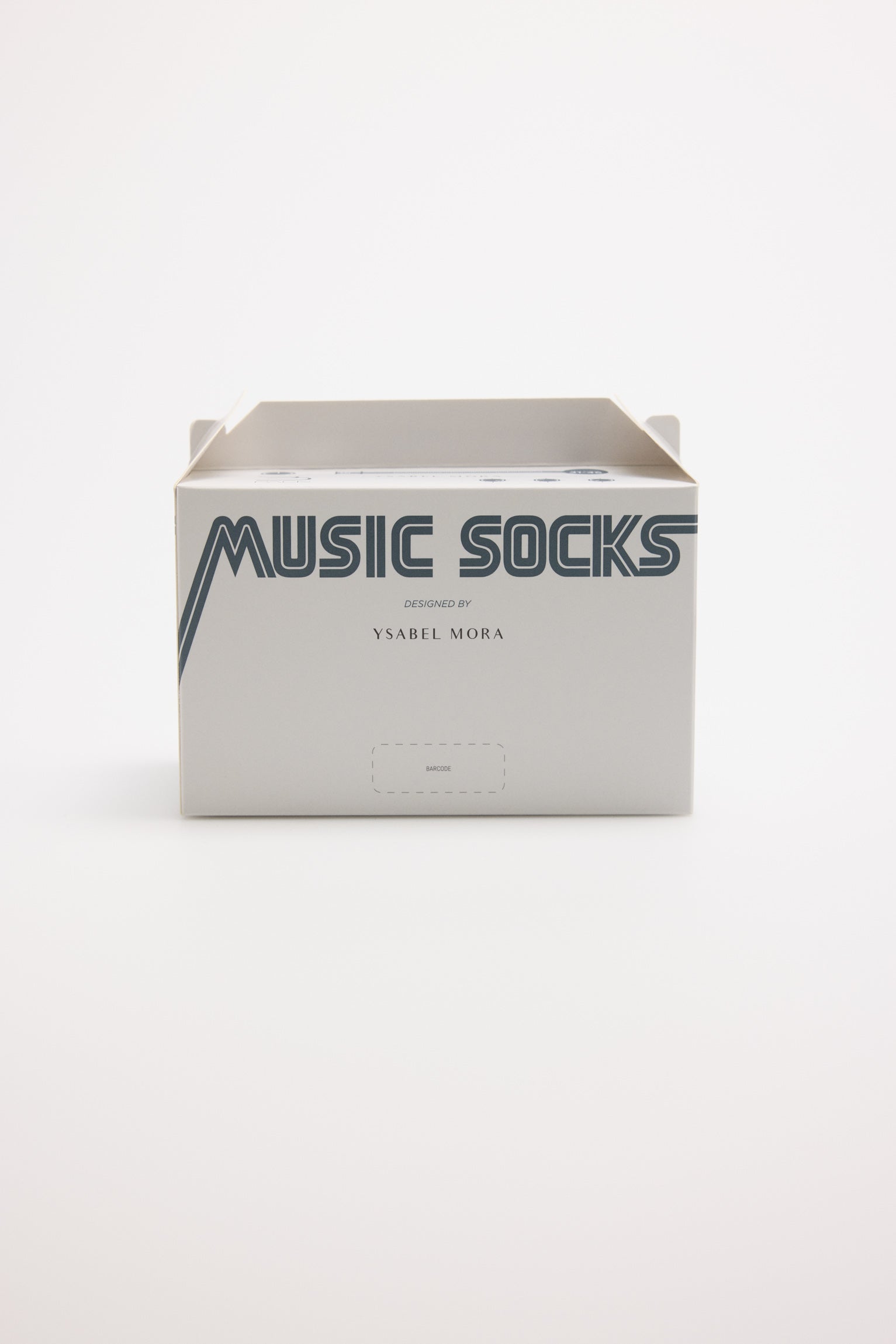 Pacote de presente com 3 meias estampadas musicais