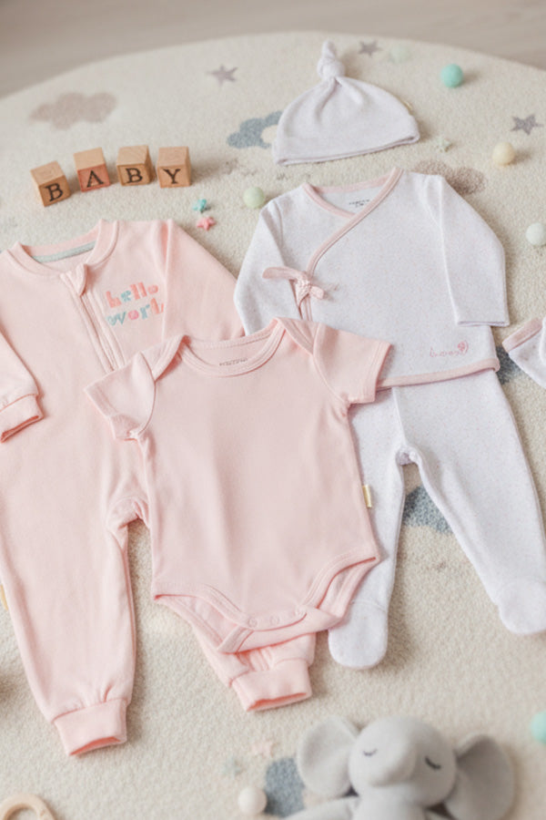Conjunto de presente para recém-nascido rosa