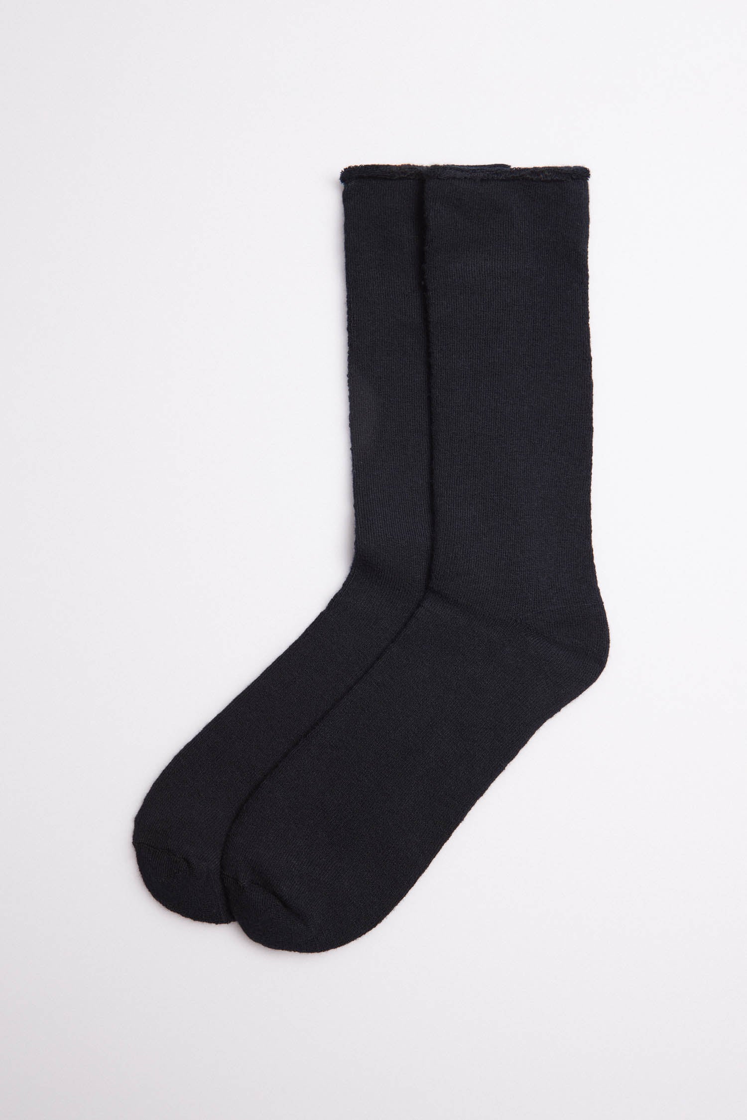 22732 2 calcetin hombre termico sin puño - Negro