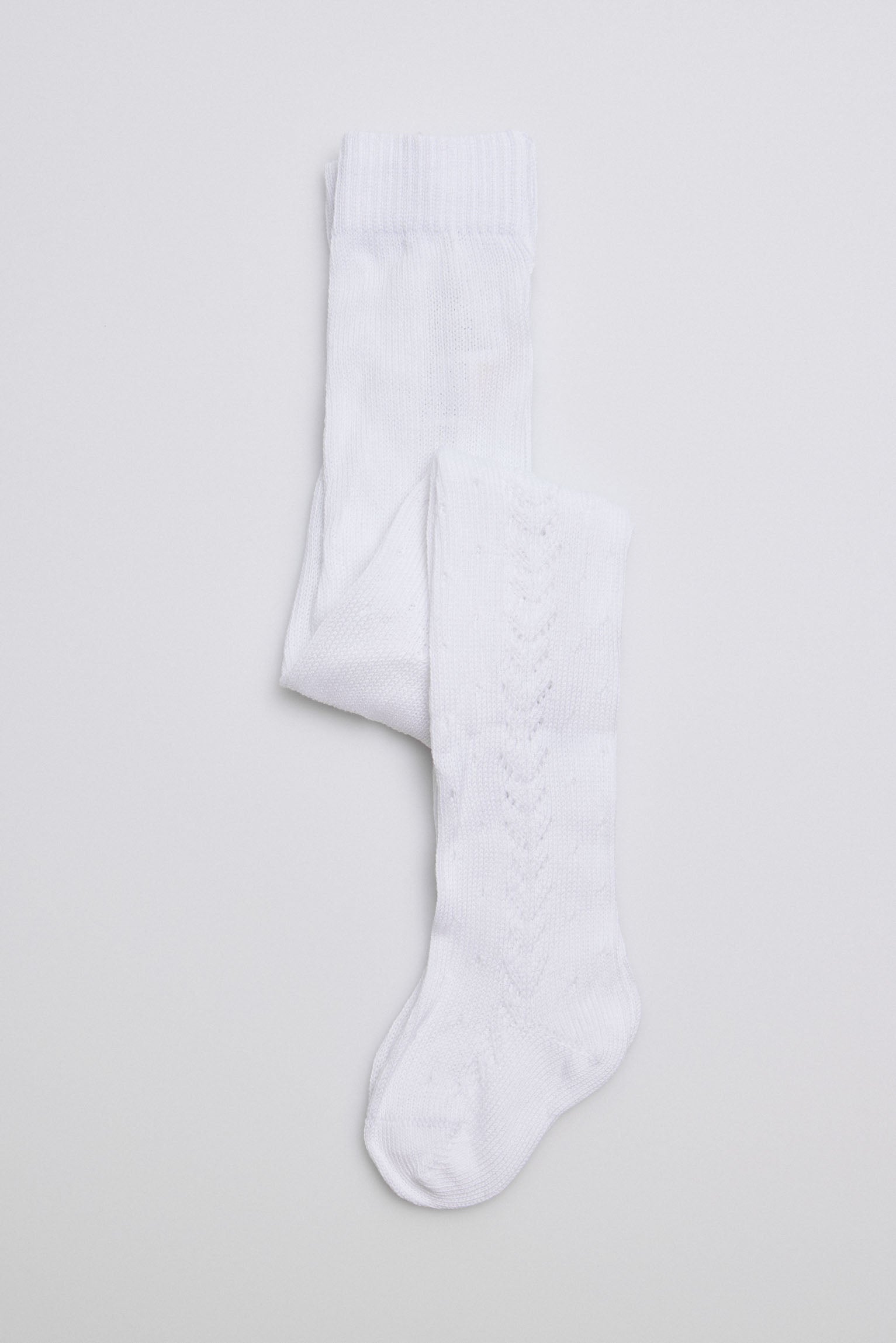 56009 3 leotardo bebe calado - Blanco