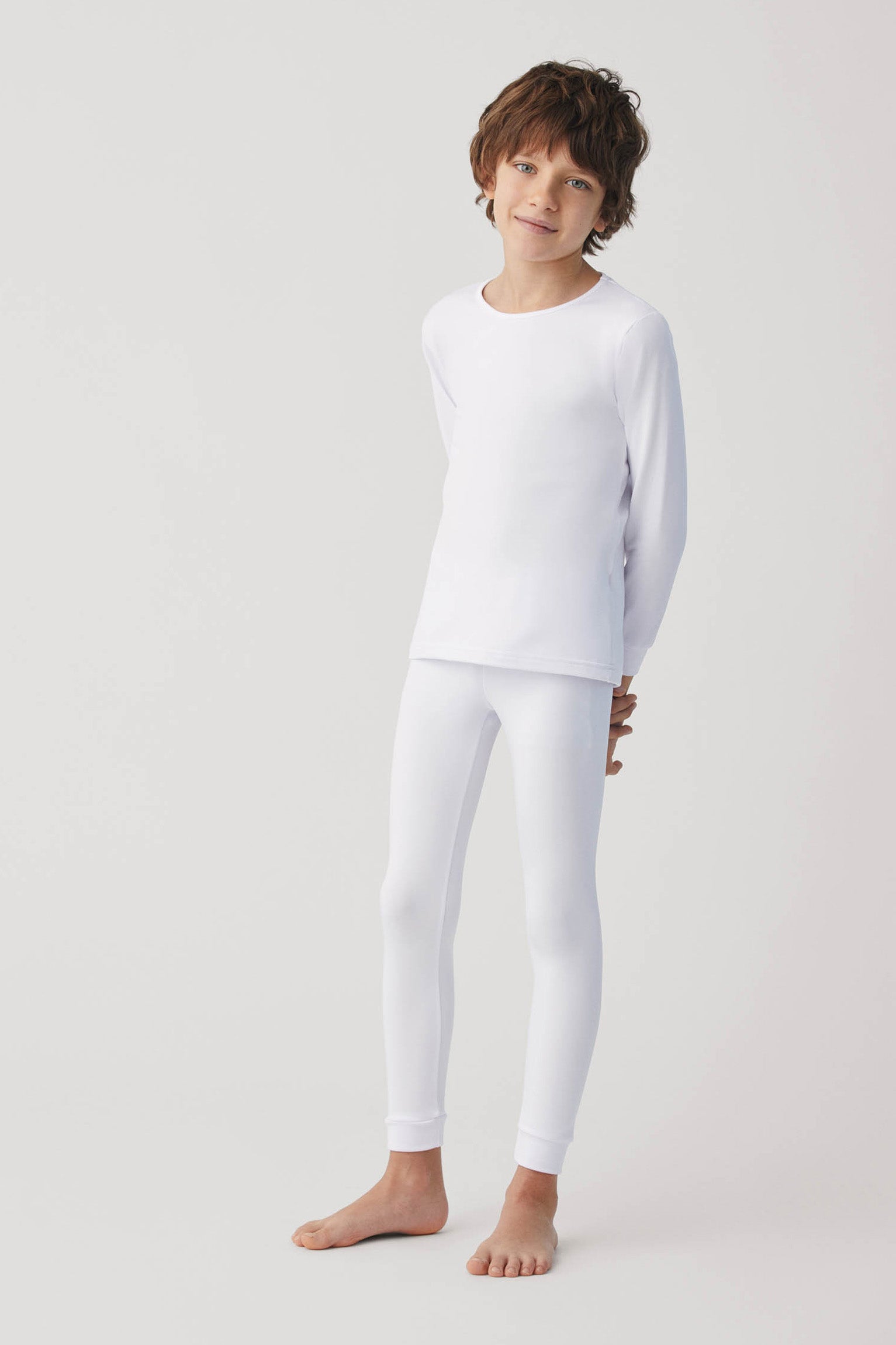 70206 4 pantalon termico infantil - Blanco