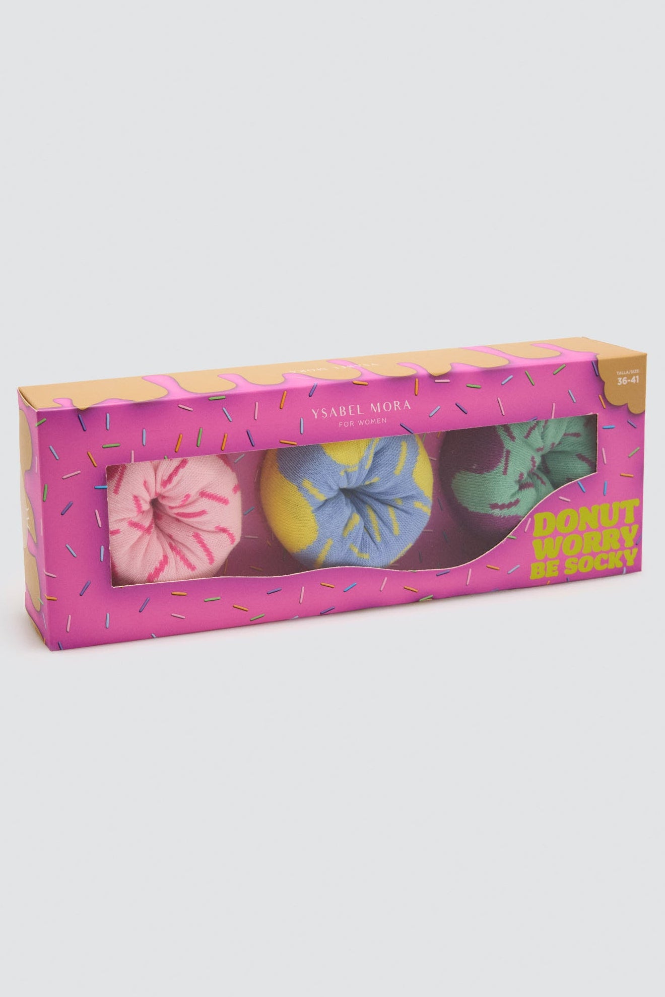 Pack presente de 3 meias donuts multicolor