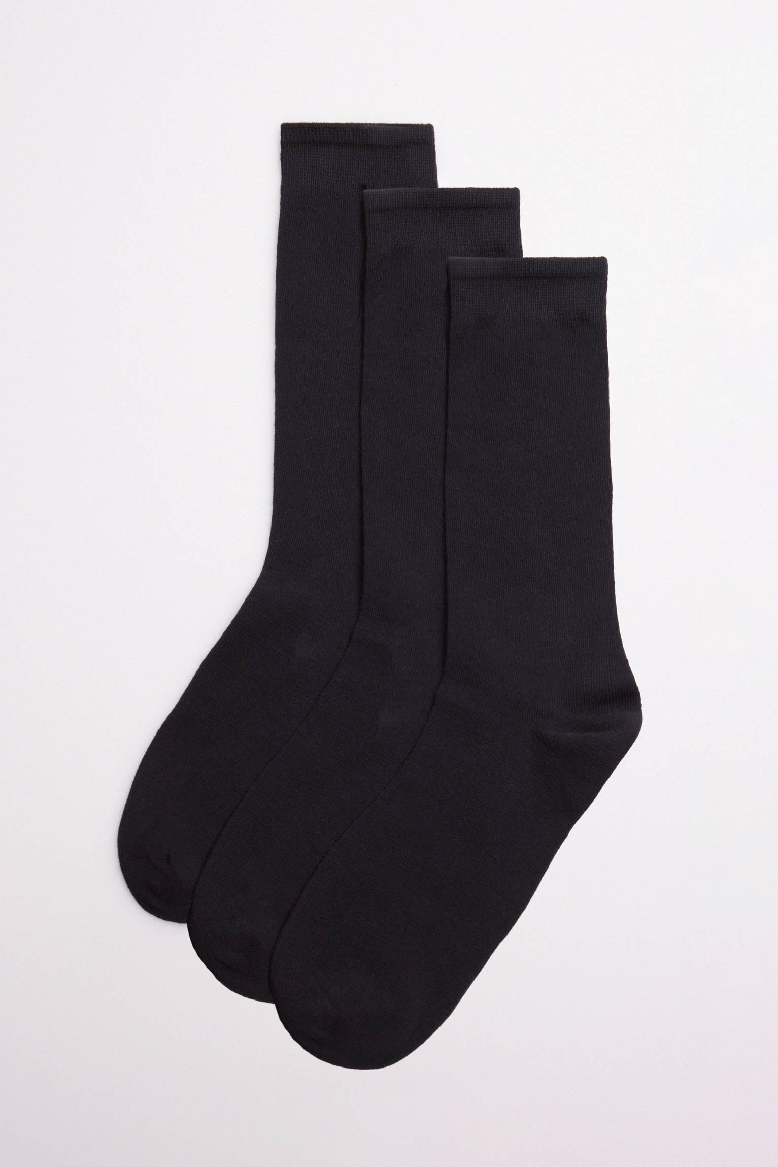 12926-1-pack-3-calcetines-mujer-basicos-ysabel-mora - Negro