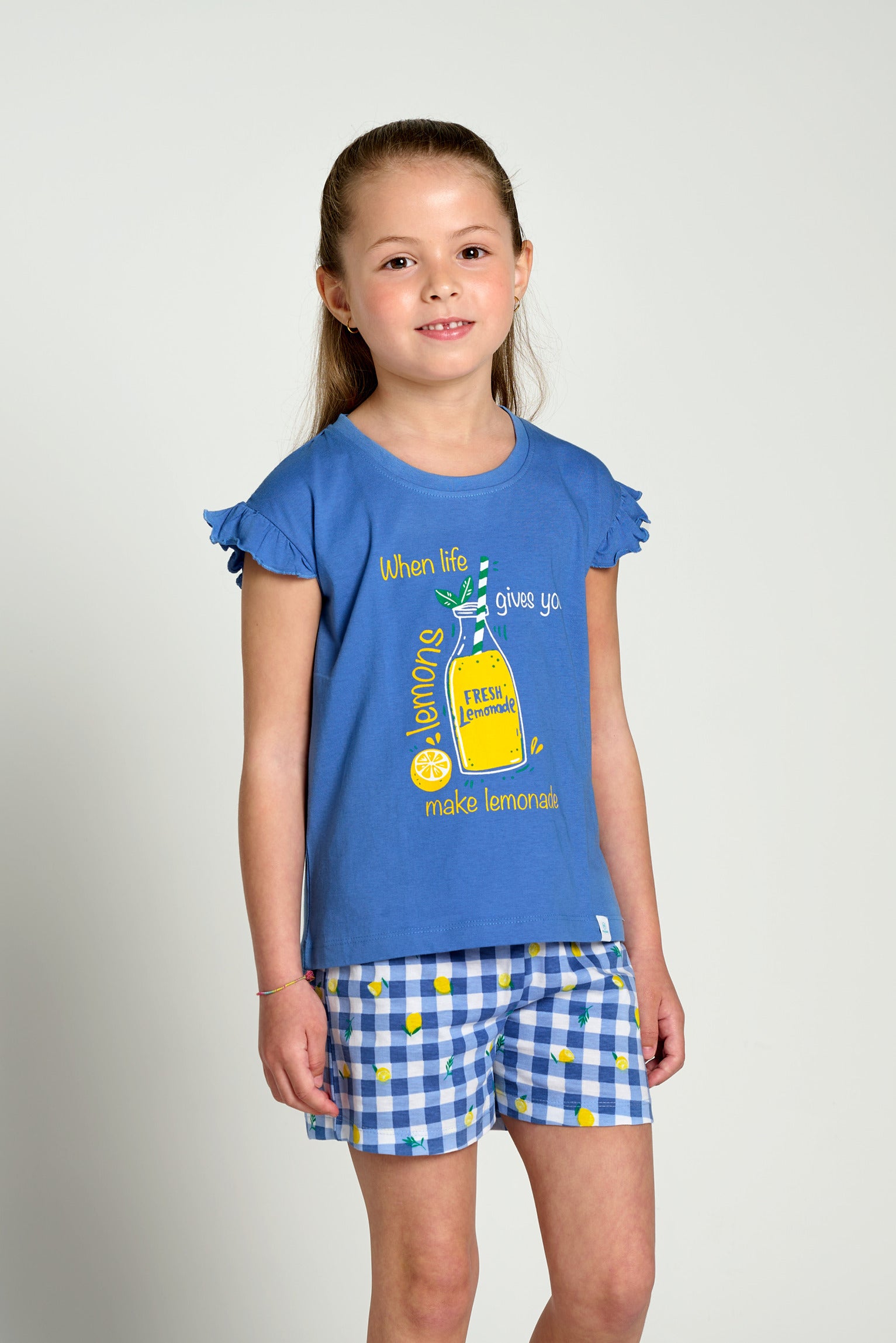 Pijama infantil manga corta algodón Lemonade | MUYDEMI - Ysabel Mora