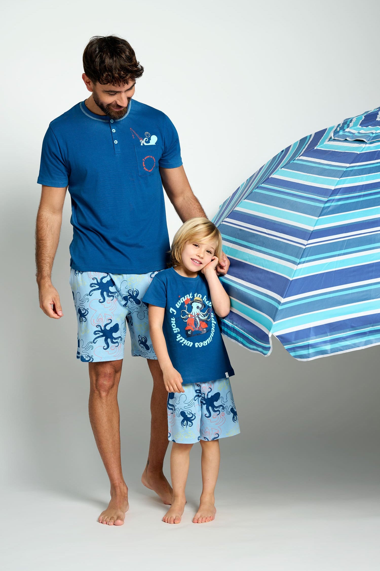 Pijama curto infantil com estampa de polvo | MUYDEMI