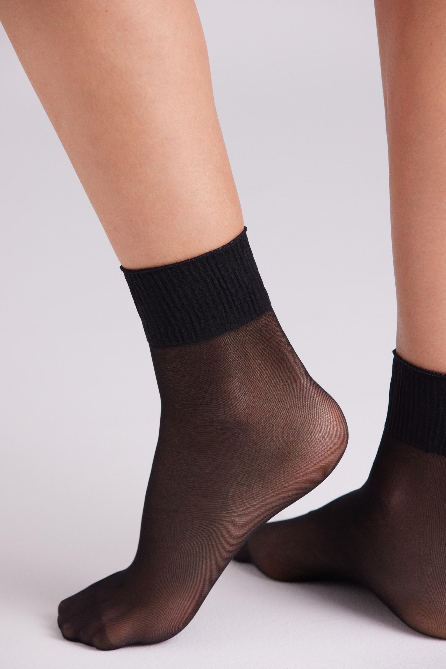 18122 3 calcetin tobillero 20 den - Negro