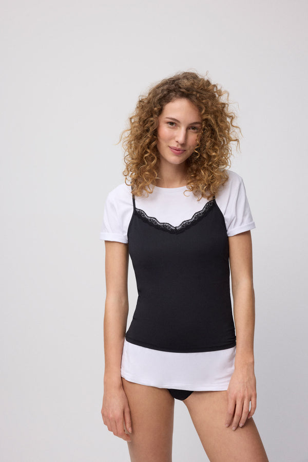 19387-6-camiseta-lencera-tirantes-mujer-ysabel-mora - Negro