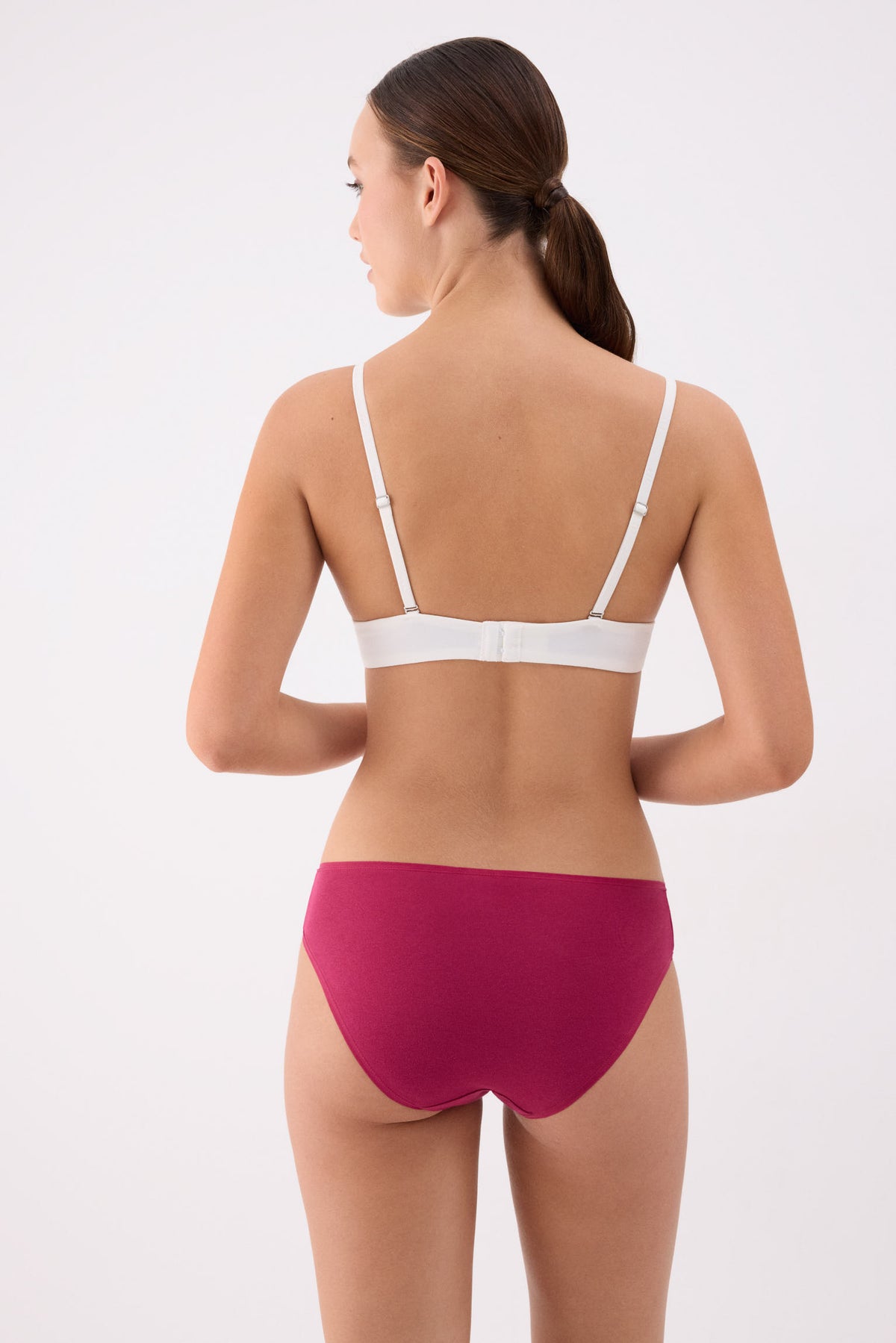 Pack de 4 cuecas midi básicas de algodão em várias cores