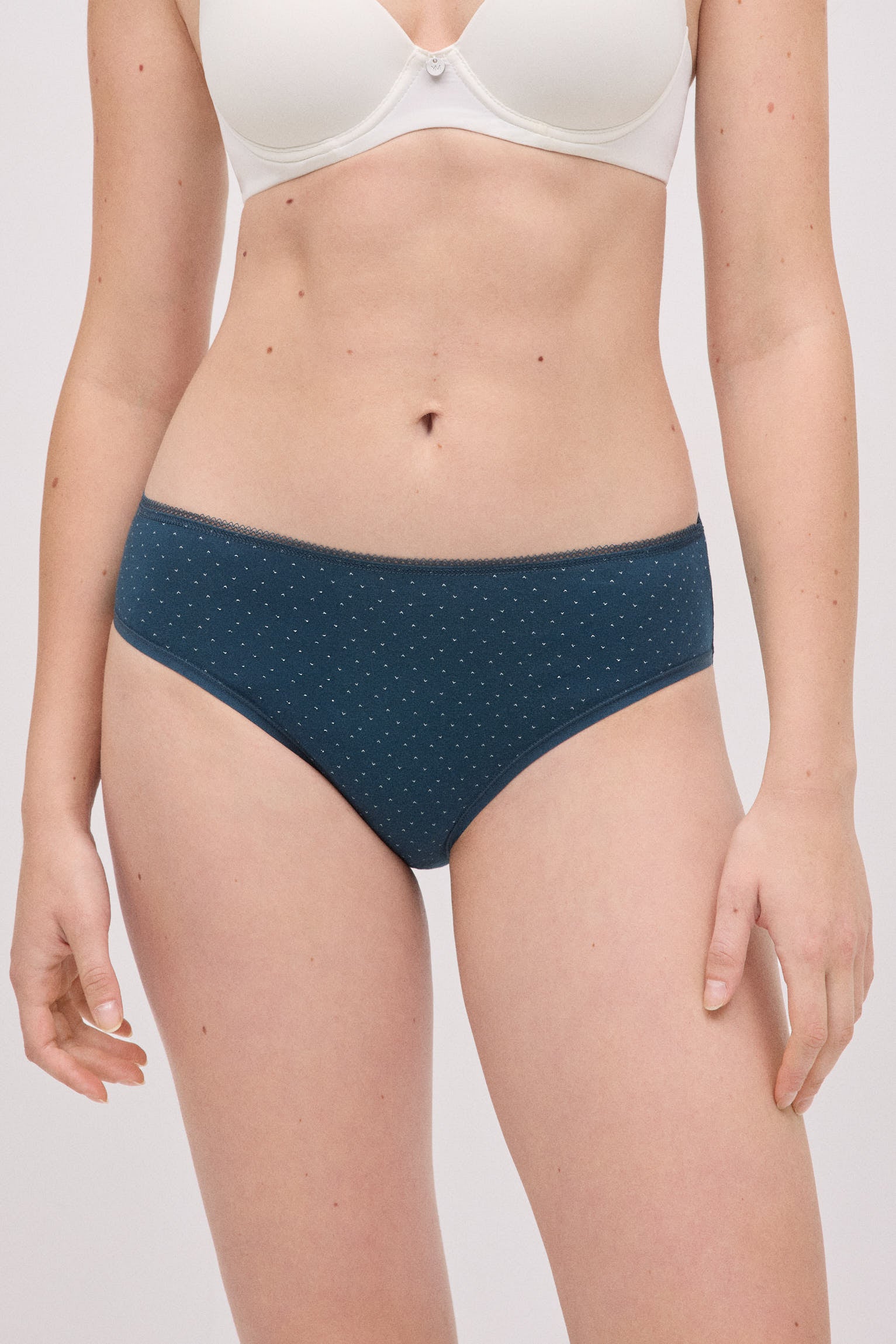 Pacote com 6 calcinhas midi de algodão estampadas