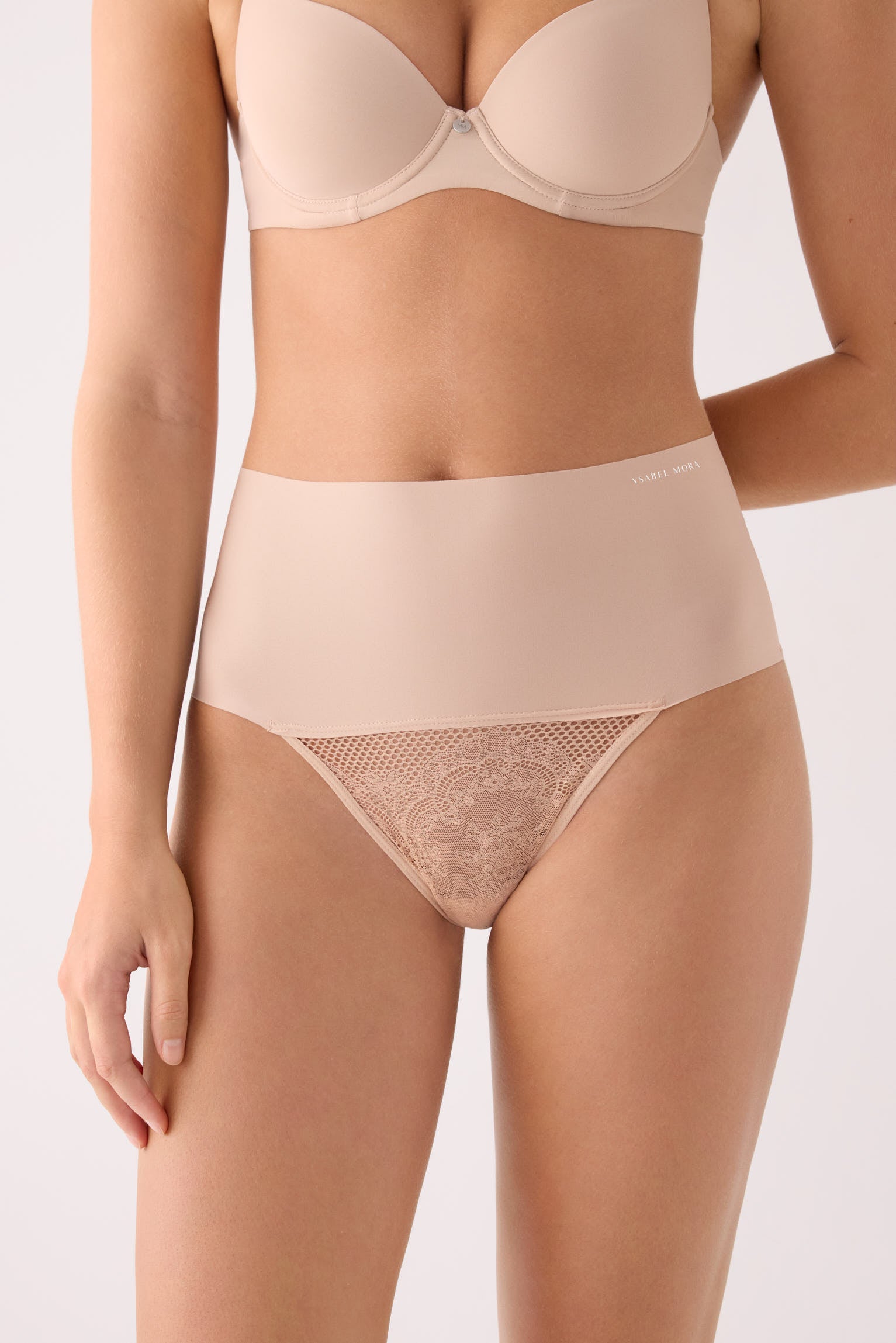 PRÉ-VENDA Cueca alta corte a laser nude
