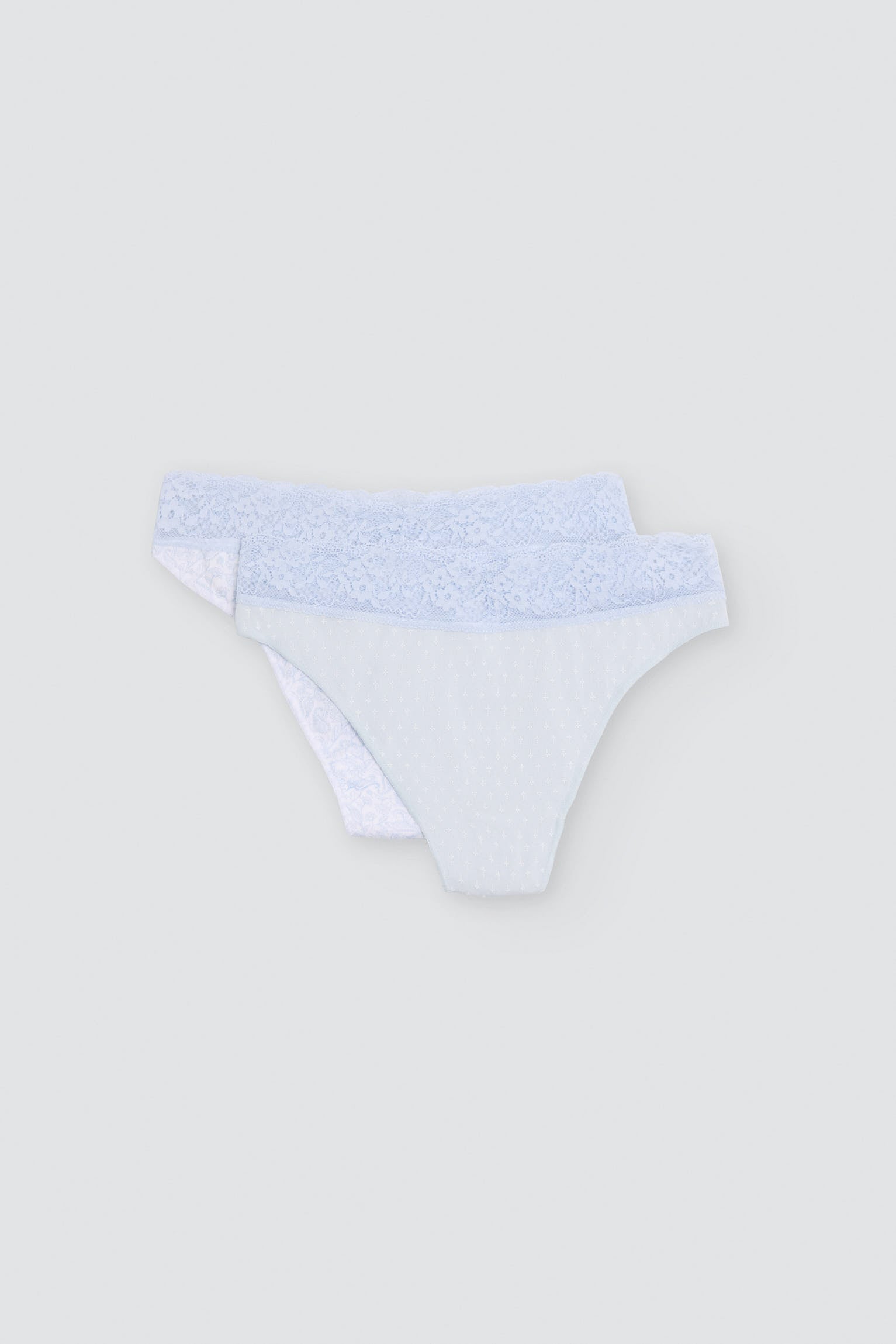 Pack de 2 tangas estampados de algodão, azul