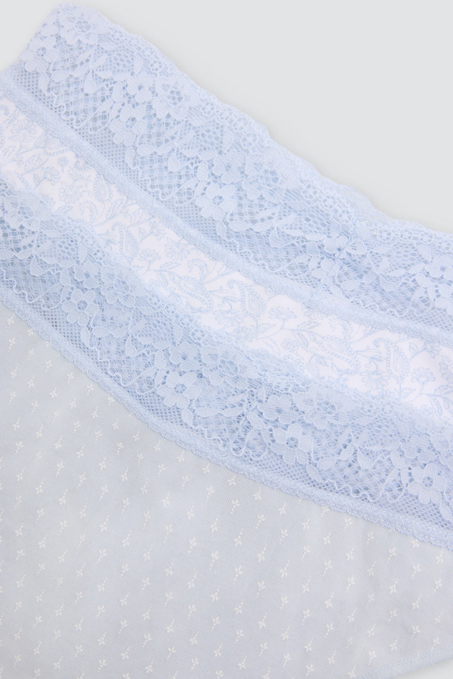 Pack de 2 tangas estampados de algodão, azul