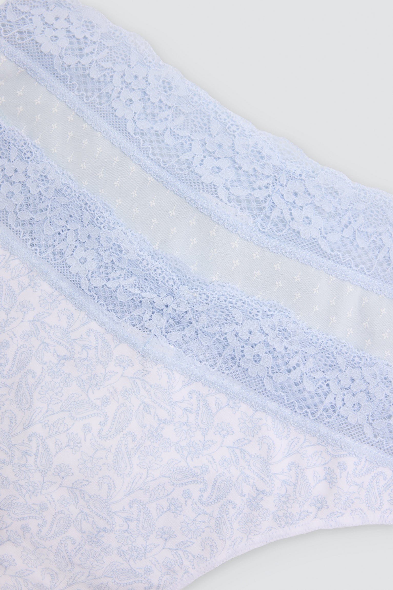 Pack de 2 tangas estampados de algodão, azul