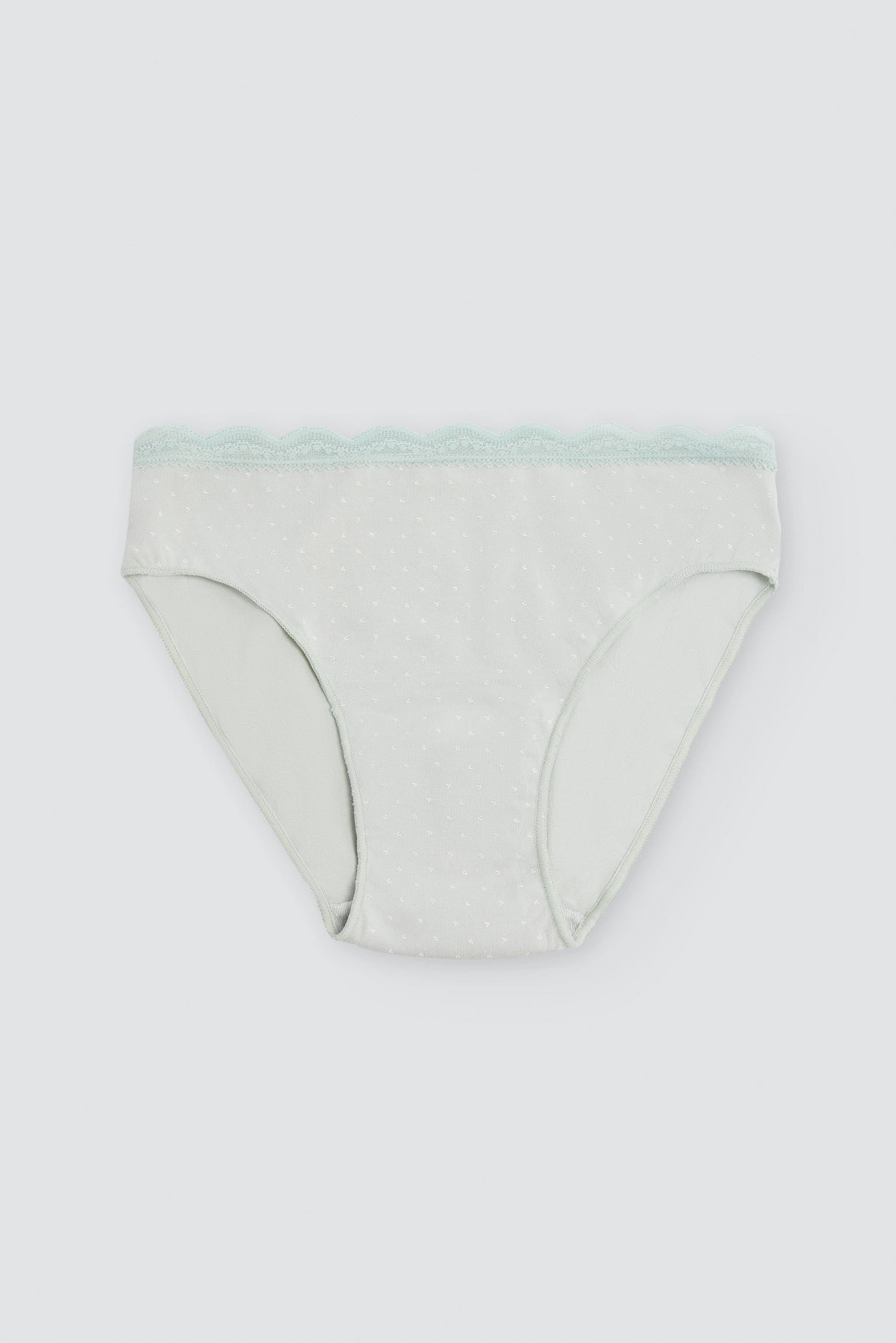 Pack de 2 cuecas midi de algodão com rebordo de renda, multicolor
