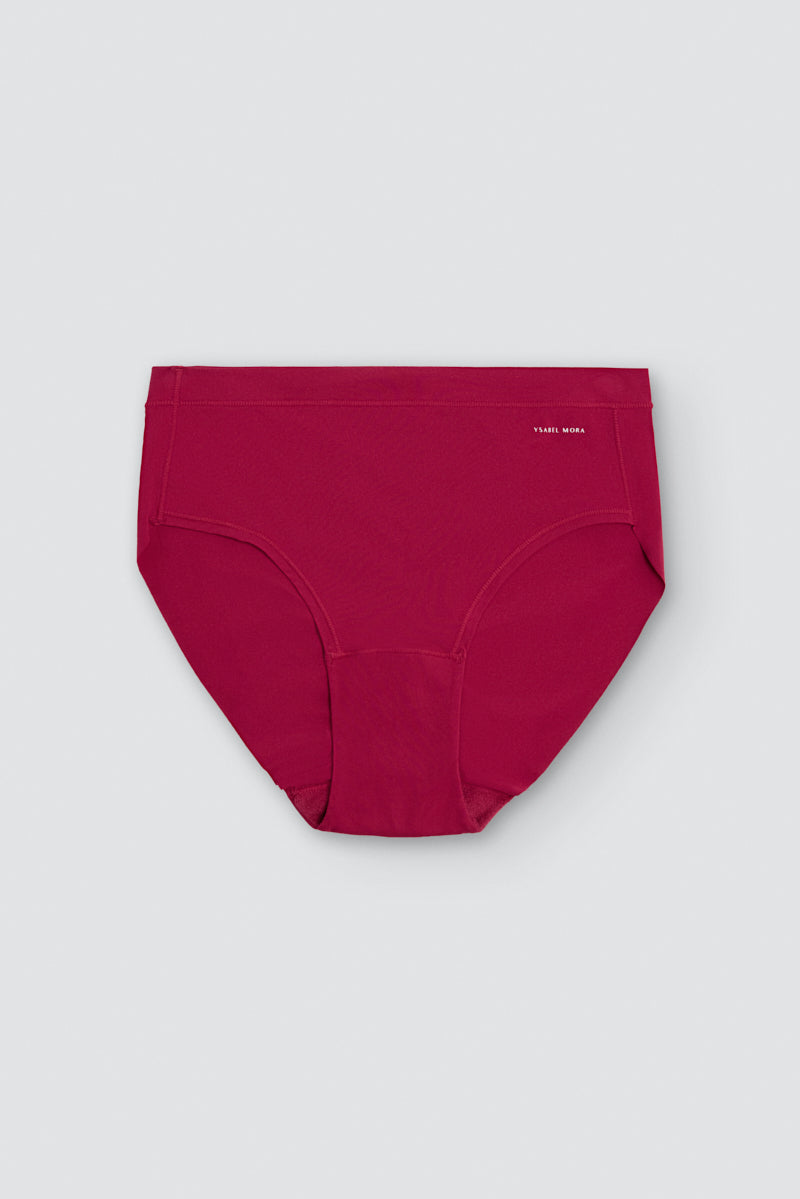 Cueca midi Adapt com acabamentos invisíveis bordeaux