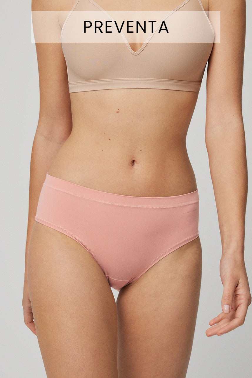 PRÉ-VENDA Cueca midi adapt com acabamentos invisíveis rosa