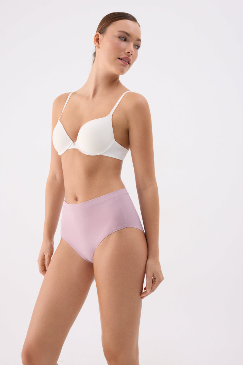 Cueca alta Adapt com acabamentos invisíveis lilás