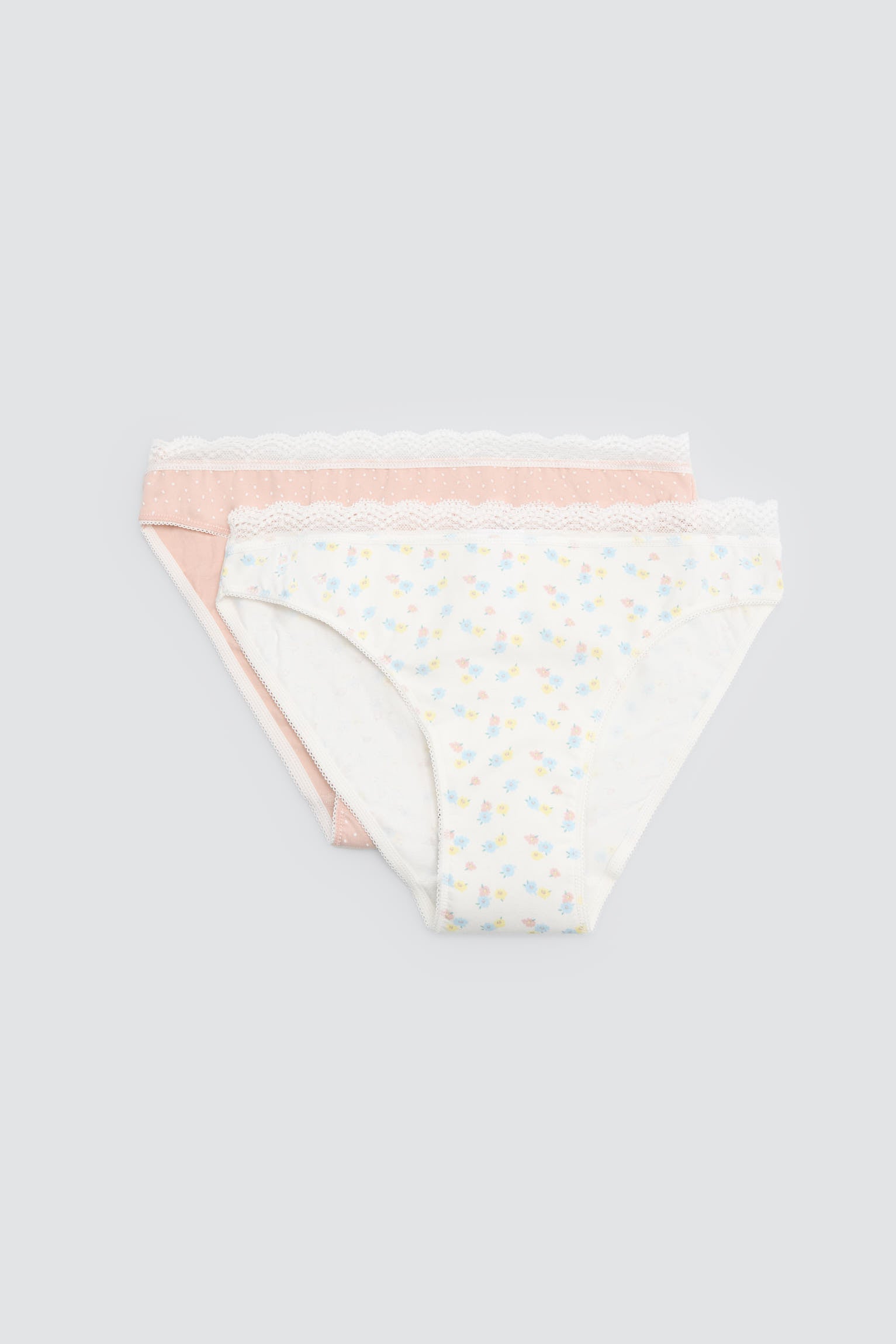 Pack de 2 bragas mini estampadas pastel tonos salmón - Ysabel Mora