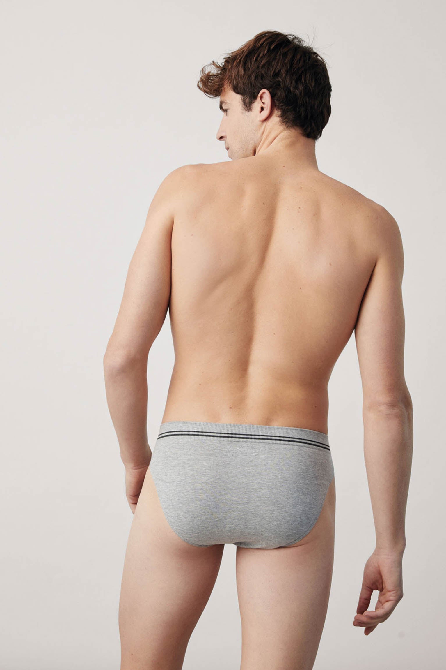 20152 3 slip basico hombre - Gris