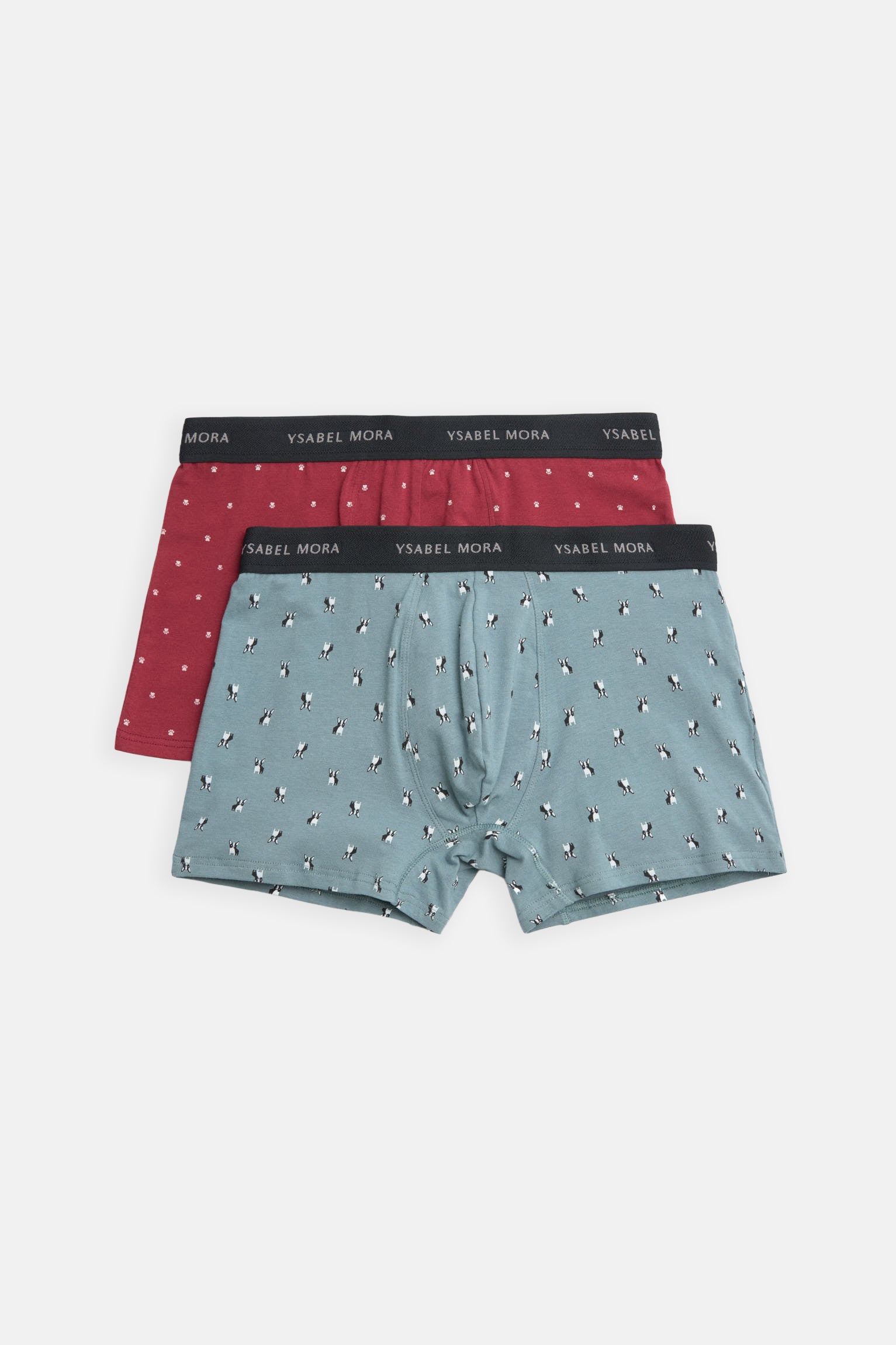 Pacote com 2 boxers com estampa de animais de estimação