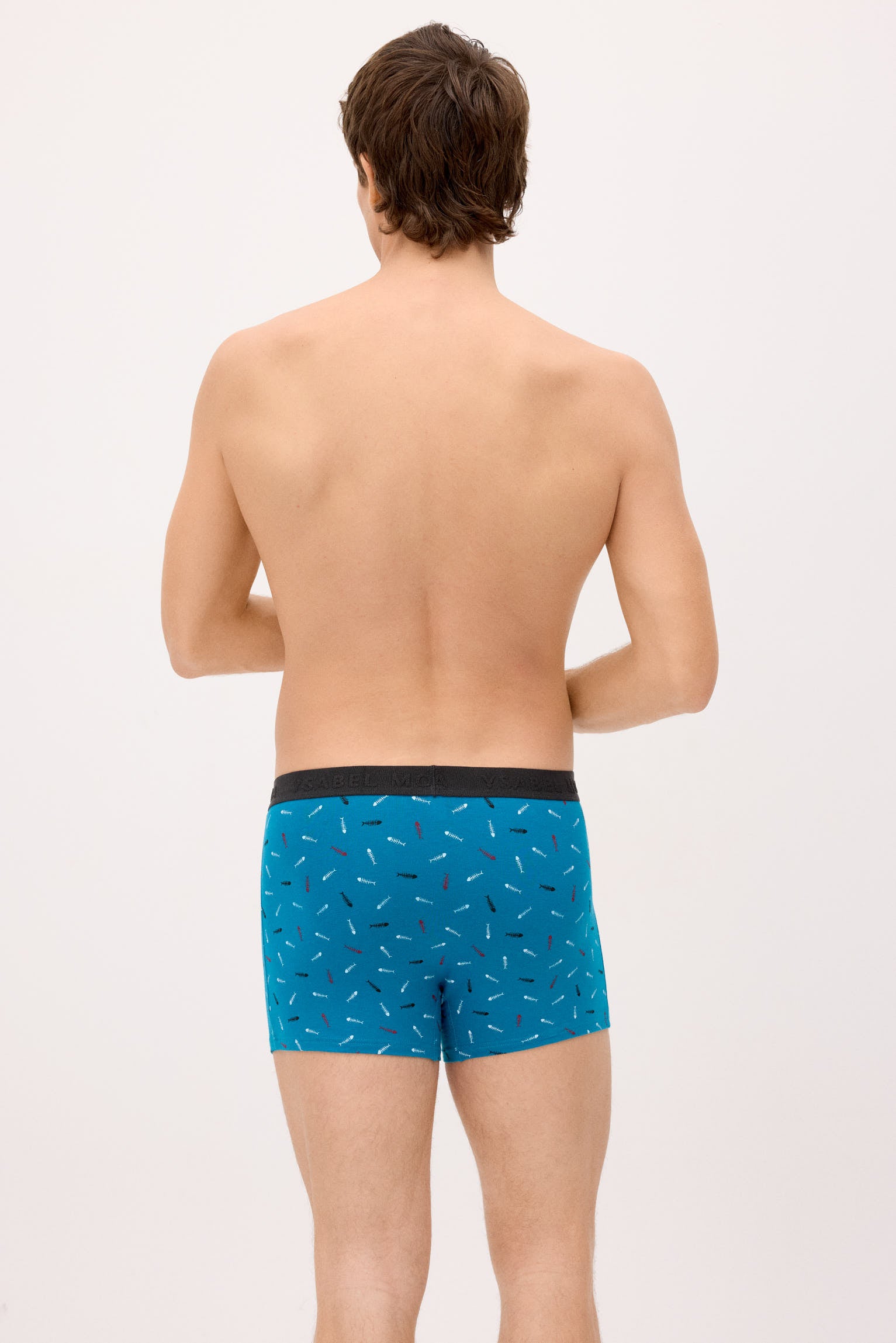 Pacote com 6 cuecas boxer com estampa animal.