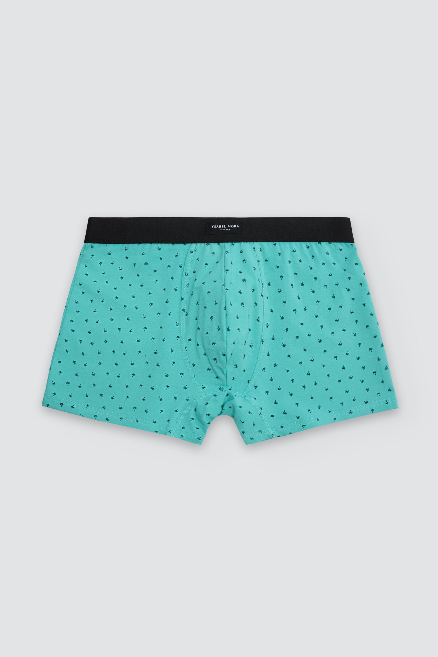 Conjunto de 2 cuecas boxer com estampas sortidas: caravana e palmeira.