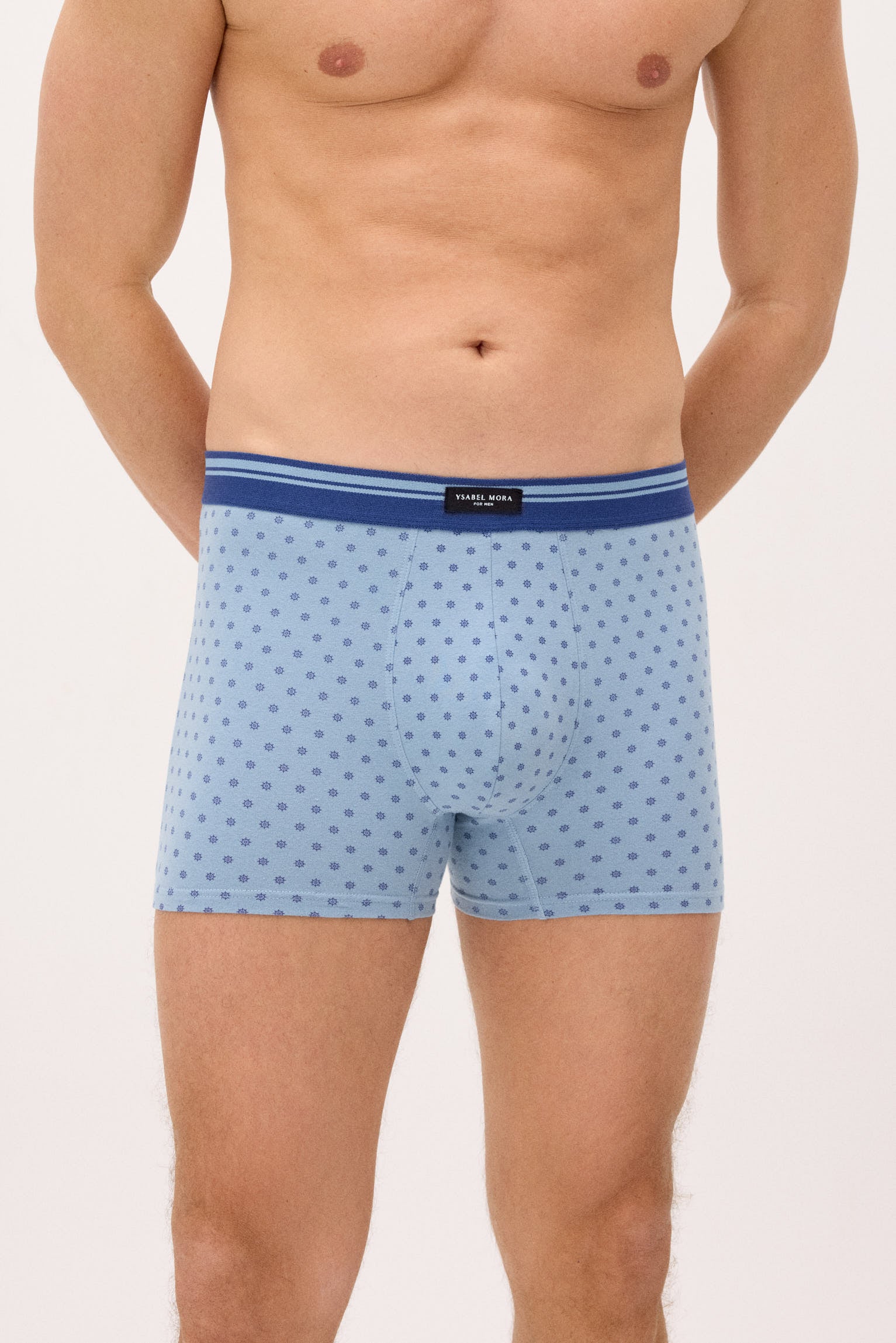 Pacote com 2 cuecas boxer estampadas com motivos náuticos